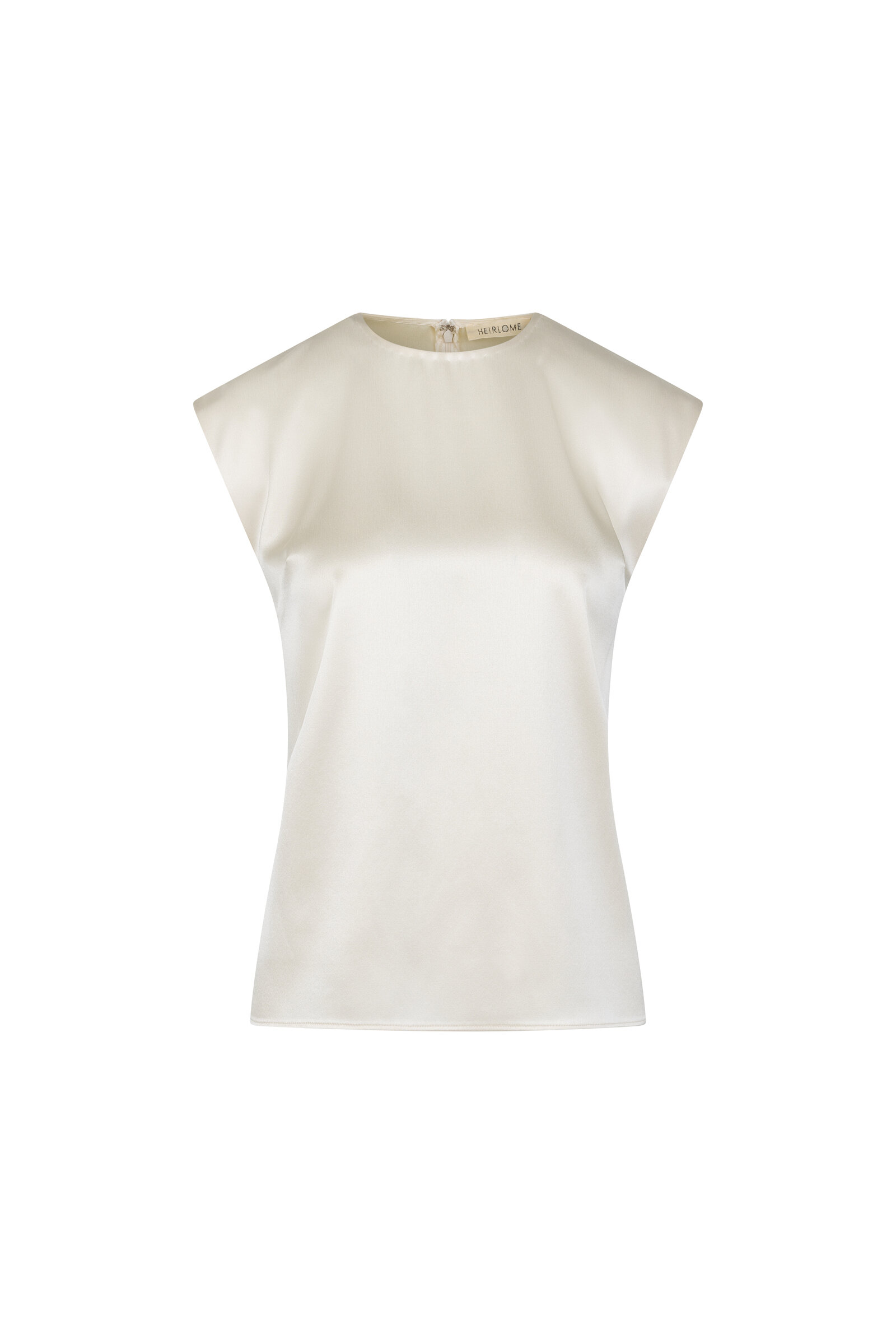 Heirlome Morgan Sleeveless Silk Top - White