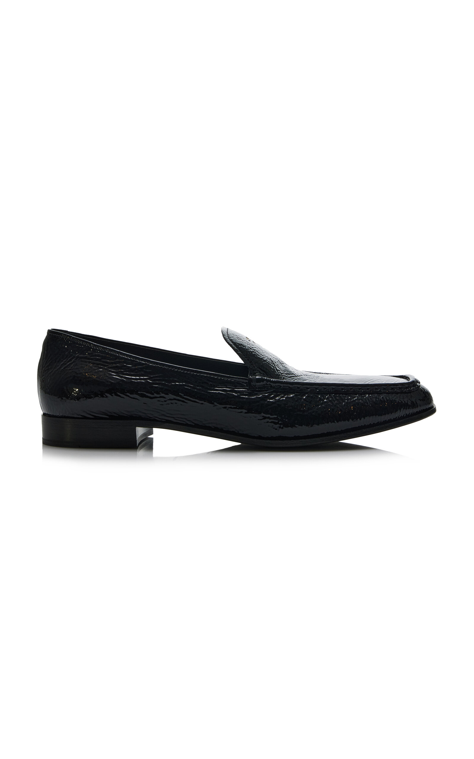 Prada Patent-leather Loafers In Black