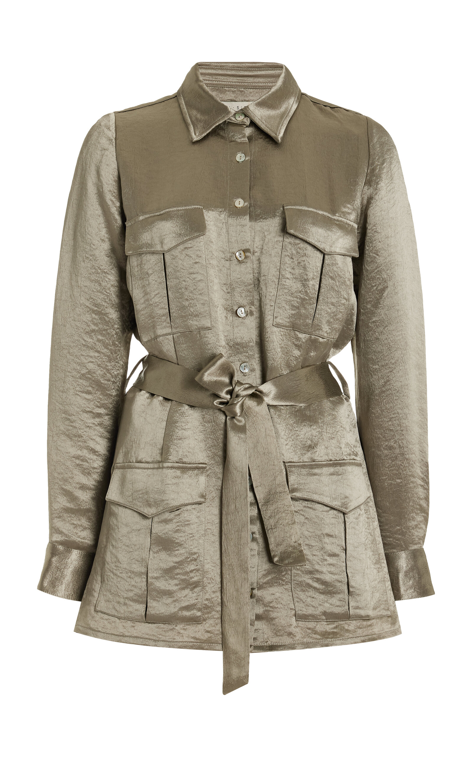 USISI SISTER Eloise Satin Jacket - Silver