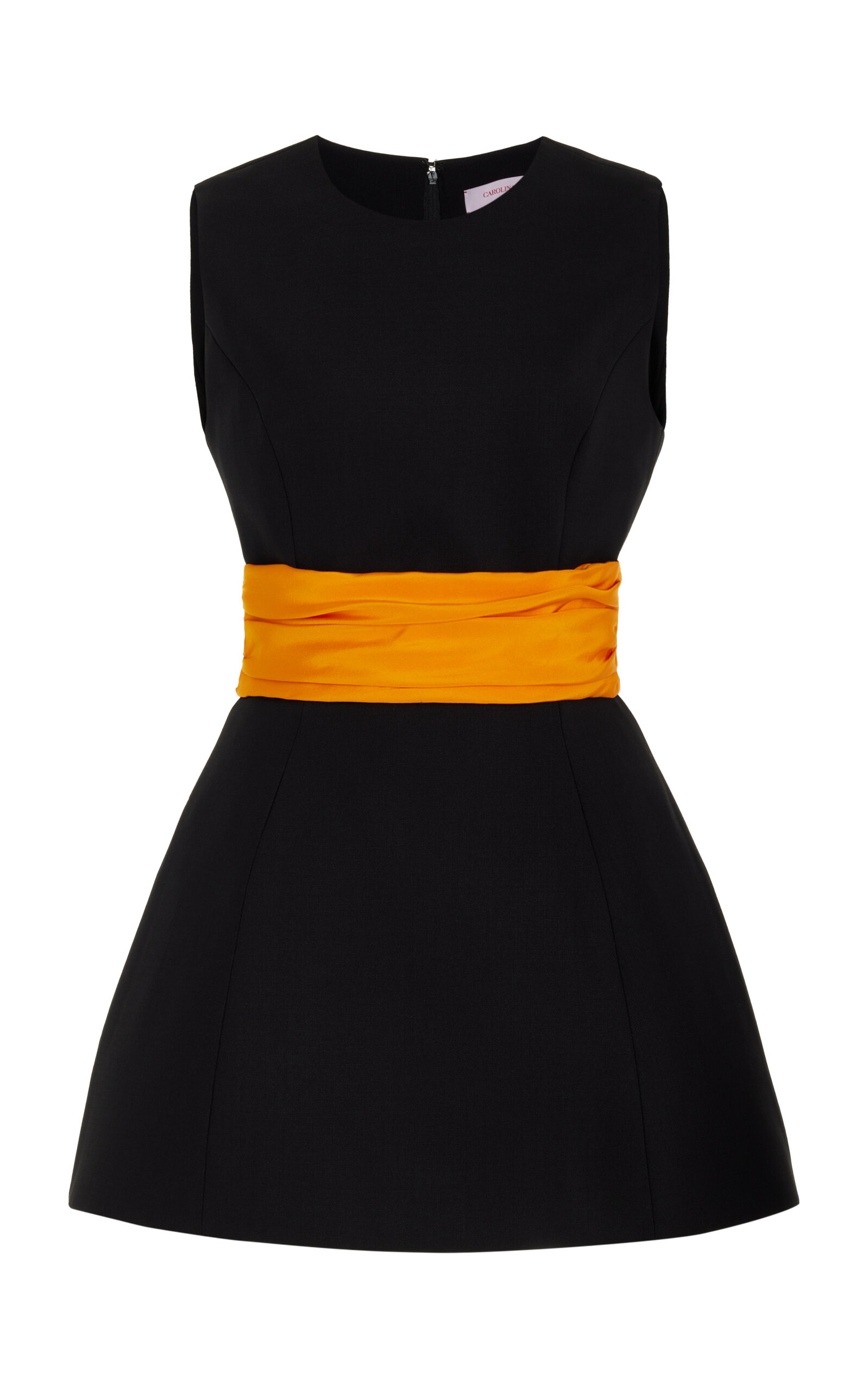 Carolina Herrera Cummerbund Stretch-Wool Top - Black