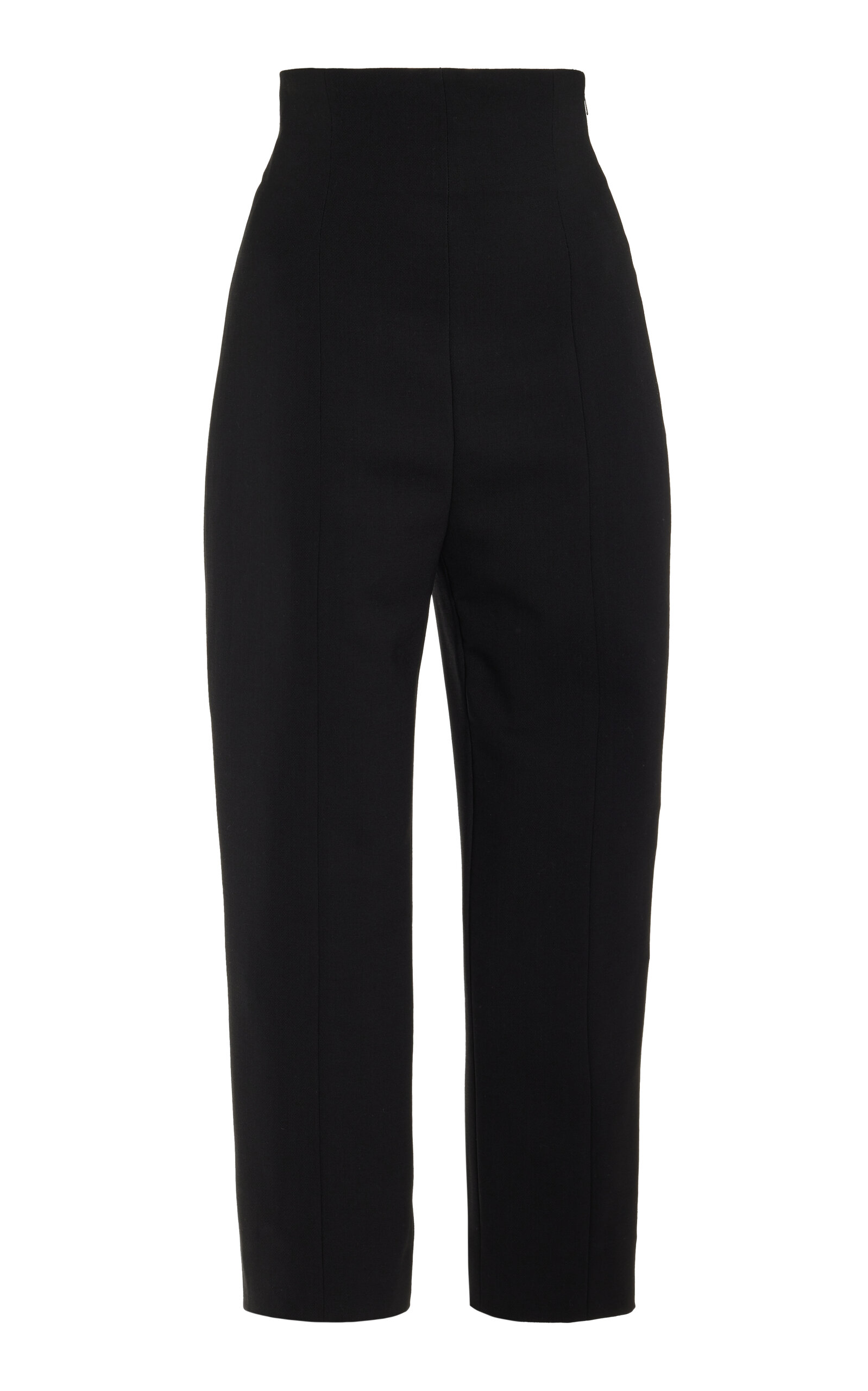 Carolina Herrera High-Waist Stretch-Wool Capri Pants - Black