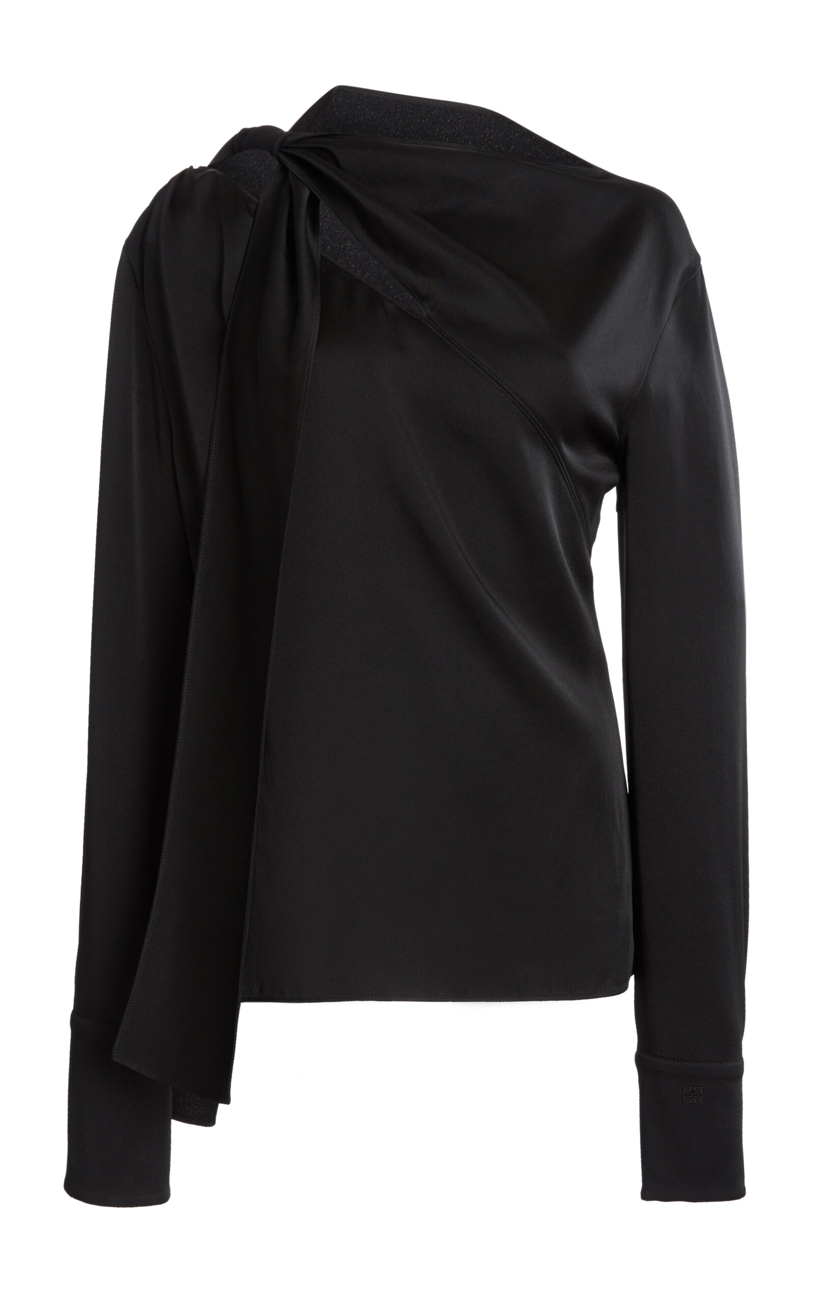 Givenchy Bow Draped Top - Black