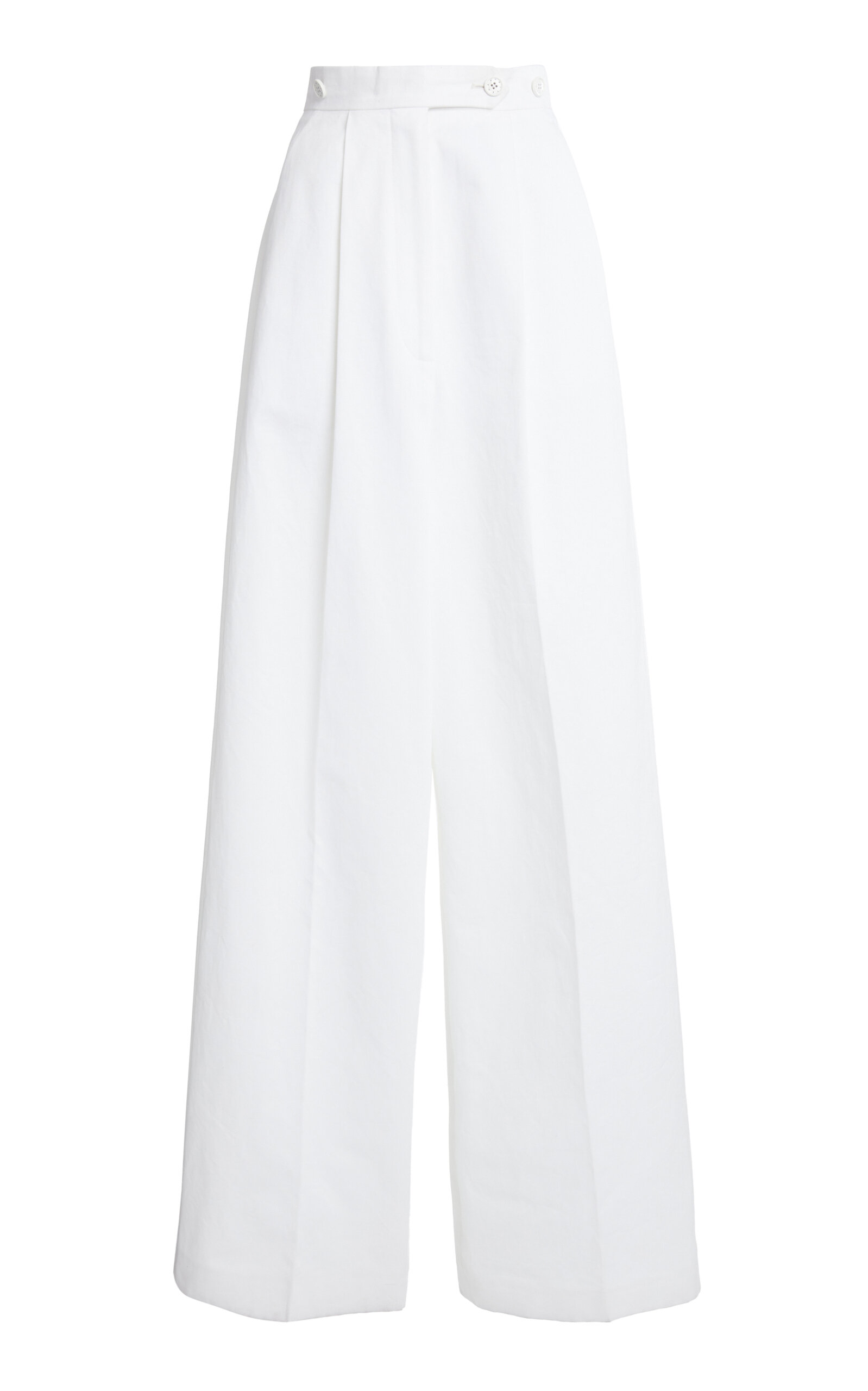 Givenchy High-Rise Wide-Leg Pants - White