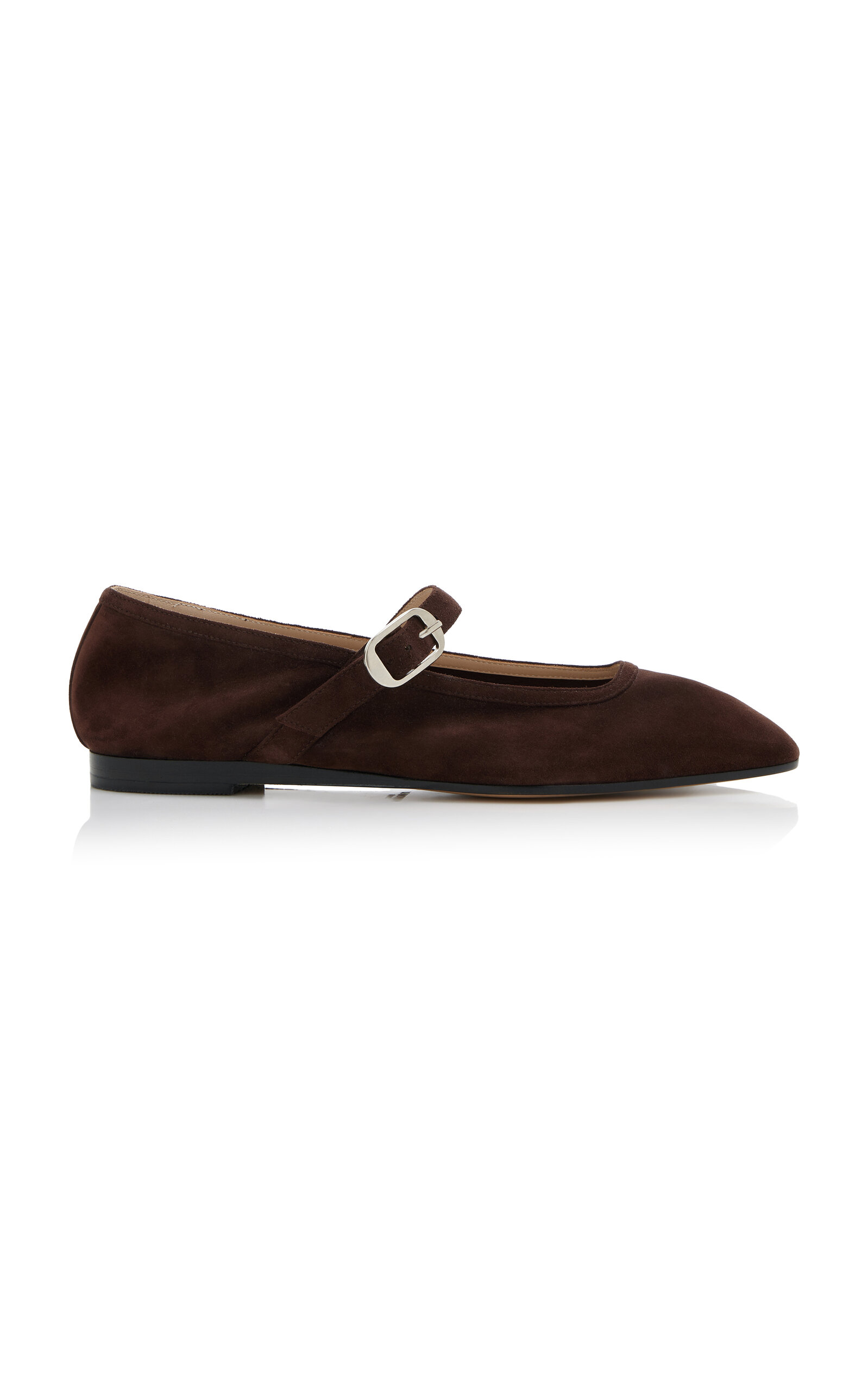 Le Monde Béryl Suede Mary Jane Flats - Brown