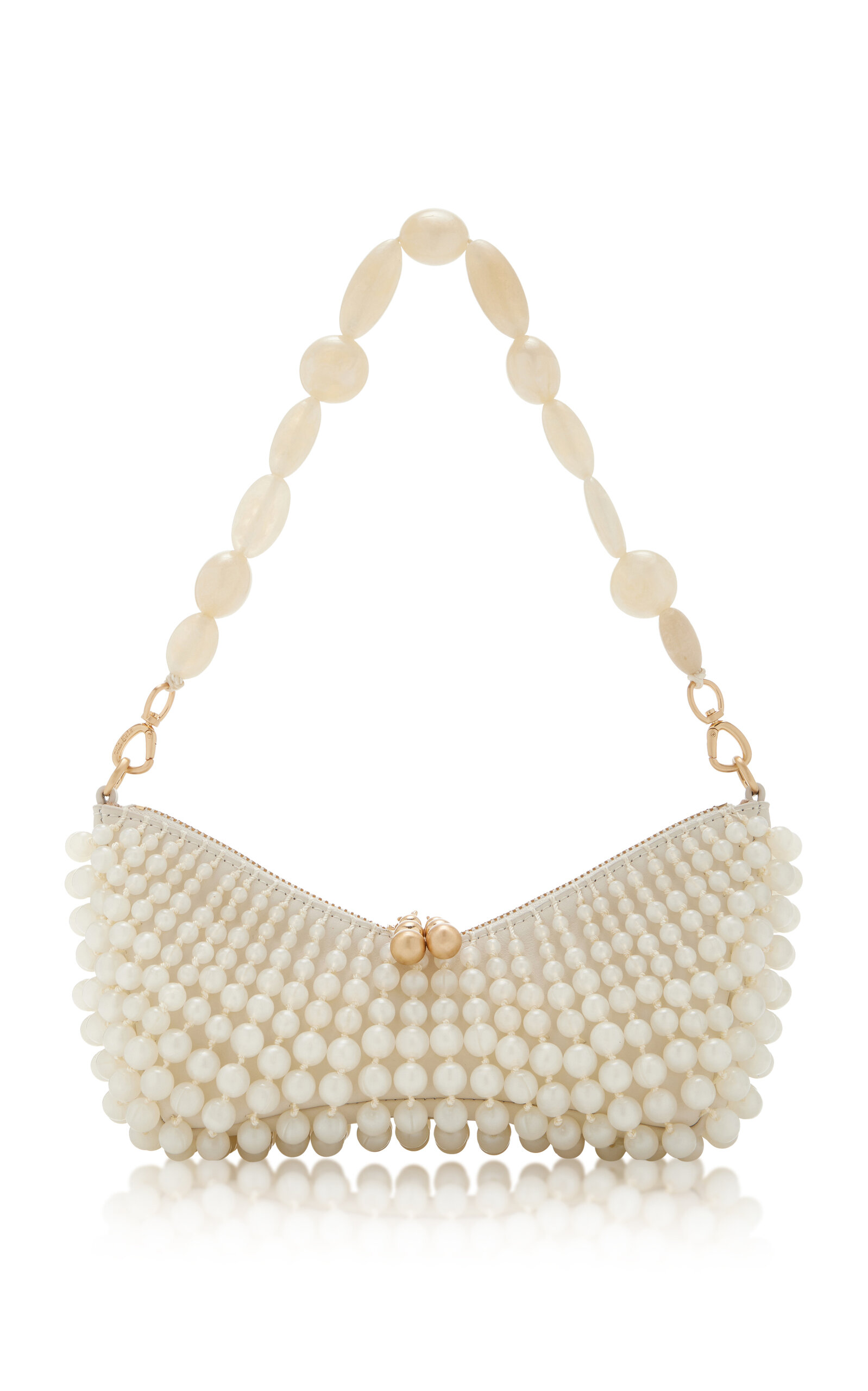 Cult Gaia Mercier Embellished Leather Clutch - Moda Operandi