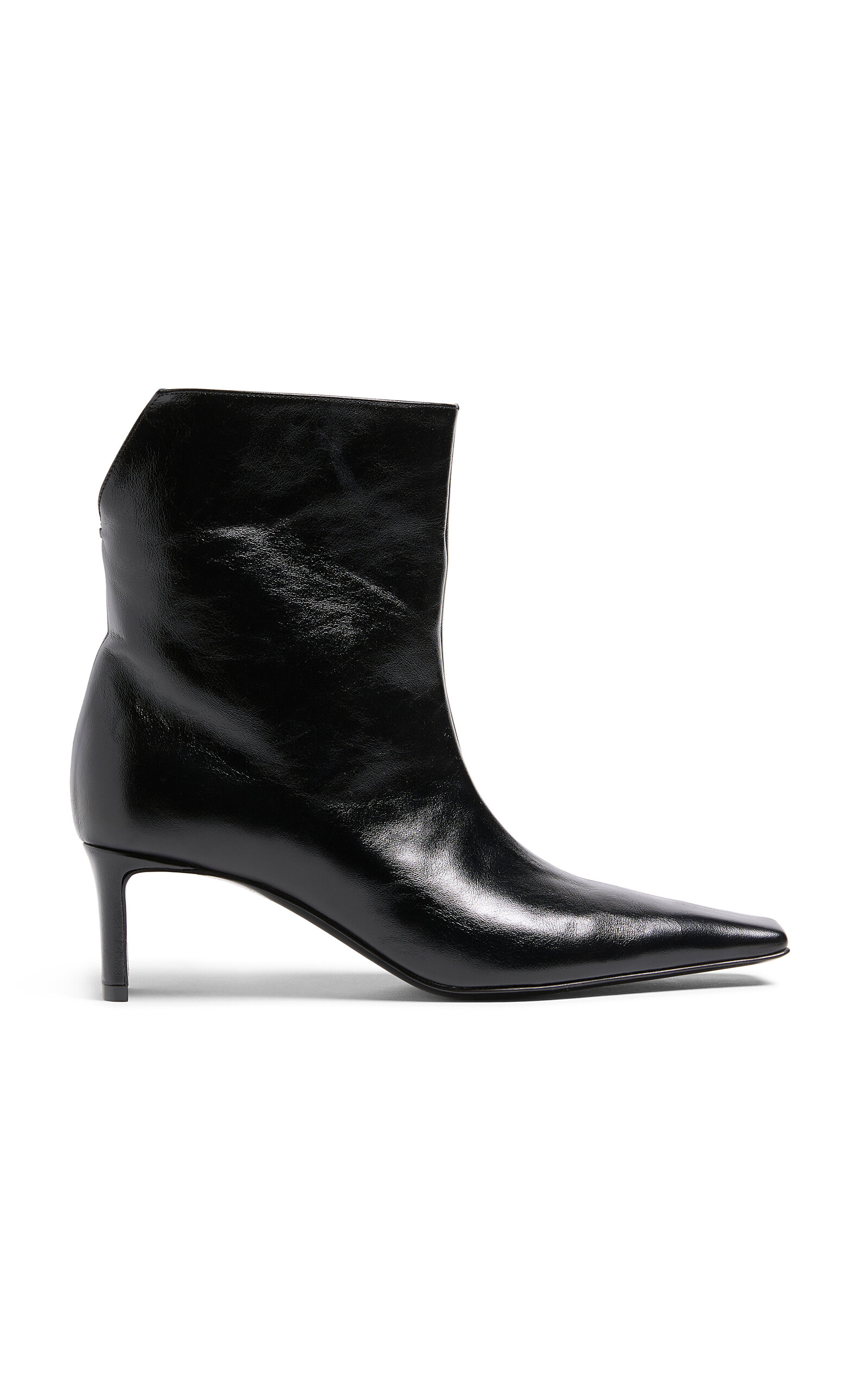 Khaite Ona Leather Ankle Boots