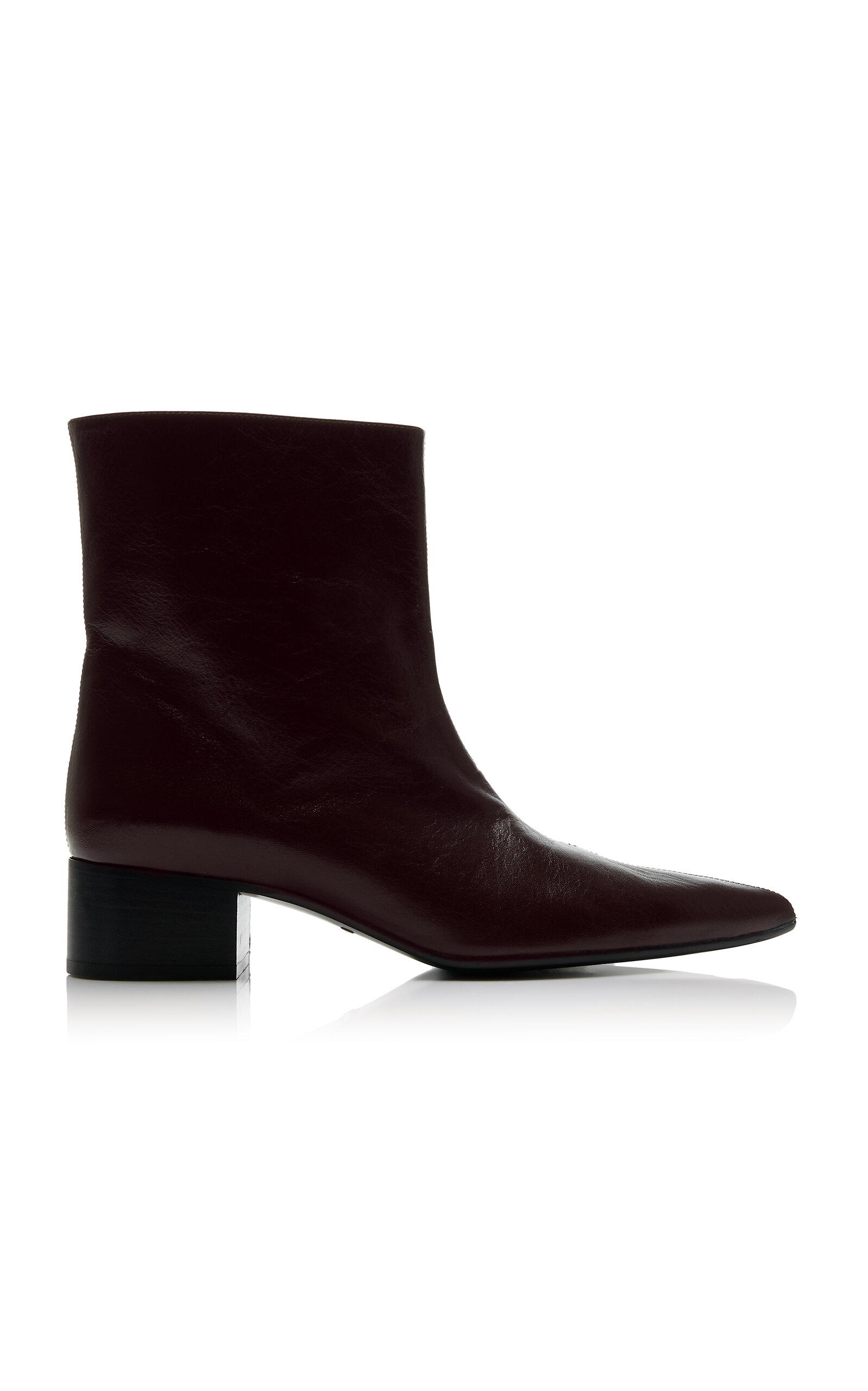 Khaite Andee Leather Ankle Boots - Brown