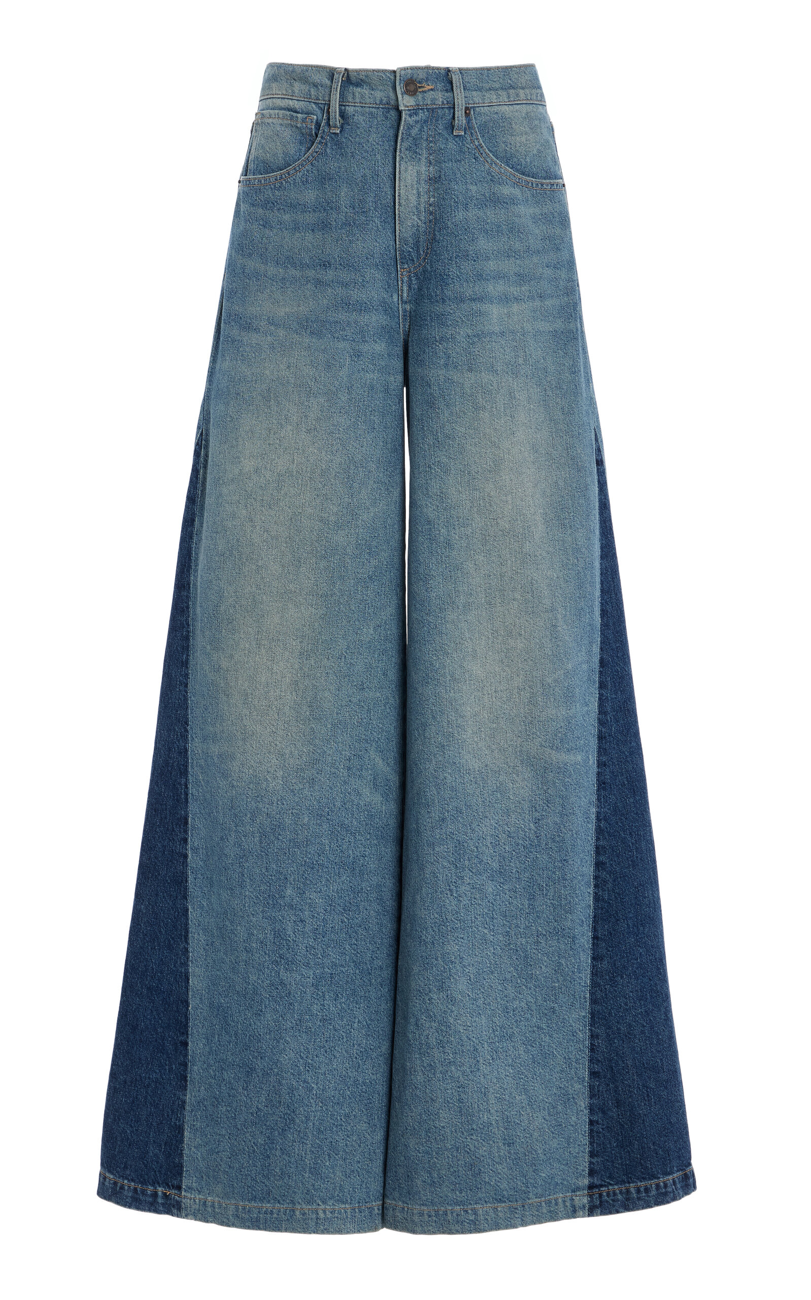 NILI LOTAN Ebony Rigid High-Rise Wide-Leg Jeans