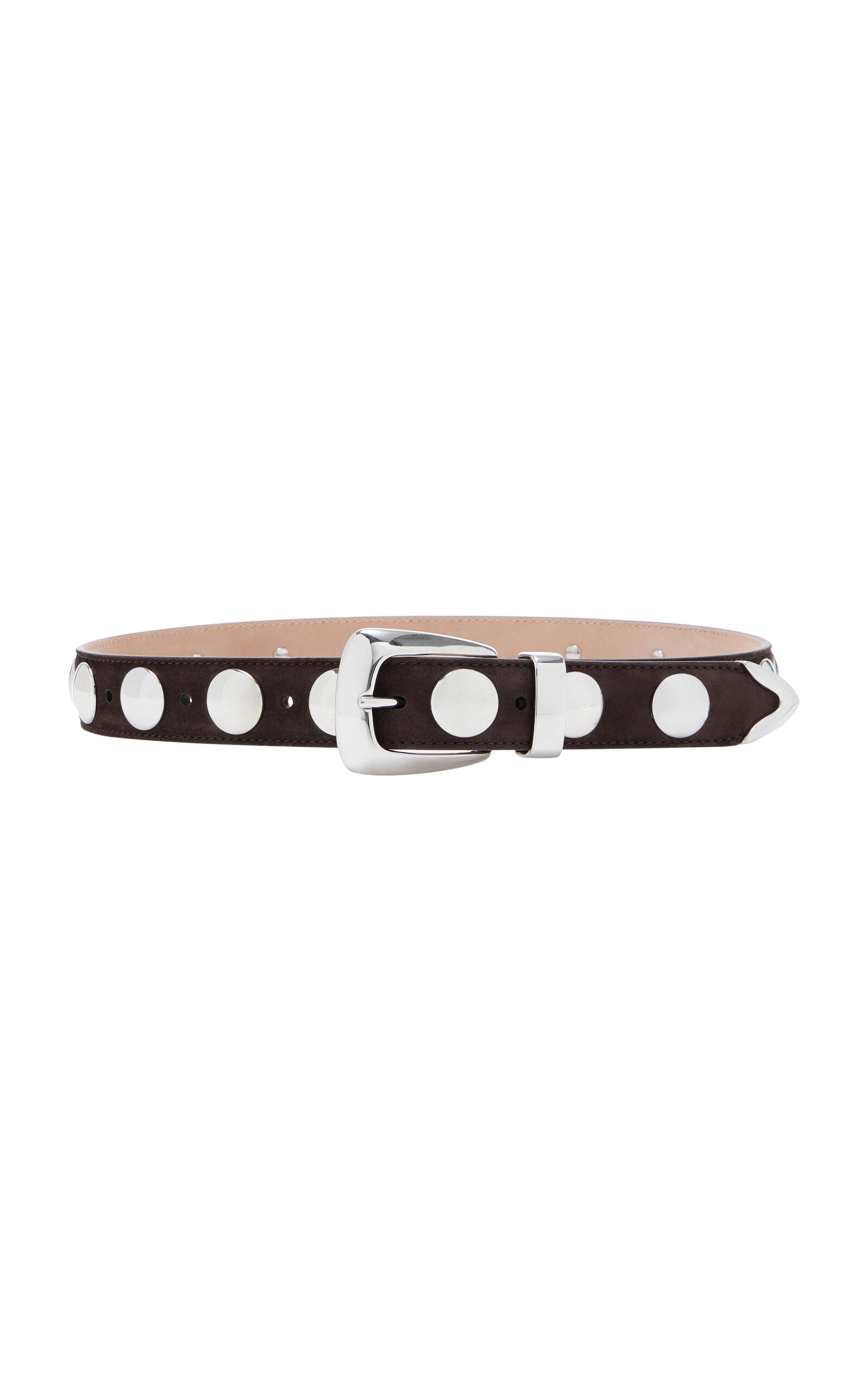 Khaite Benny Studded Suede Belt