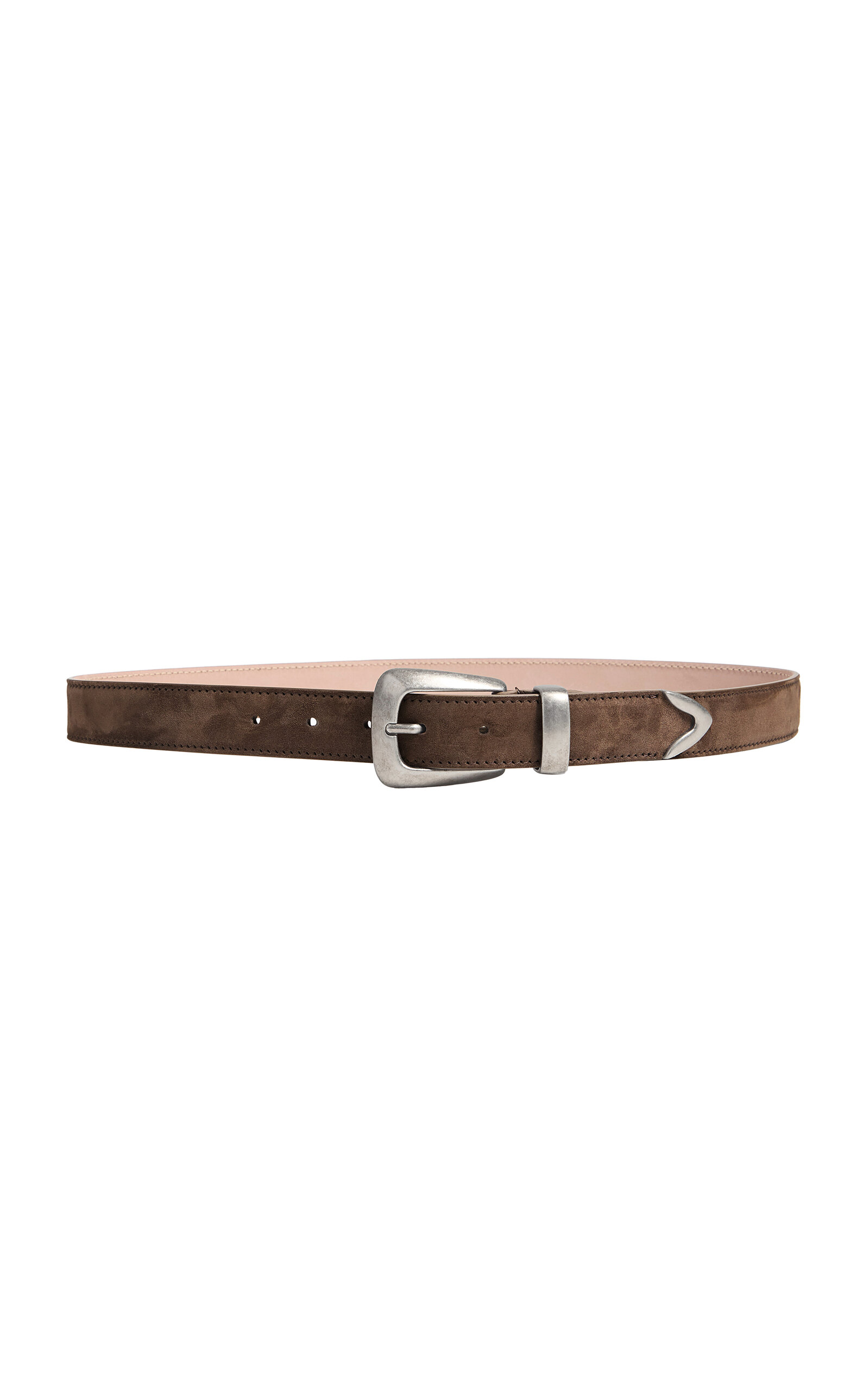 Khaite The Benny Leather Belt In Neutrals