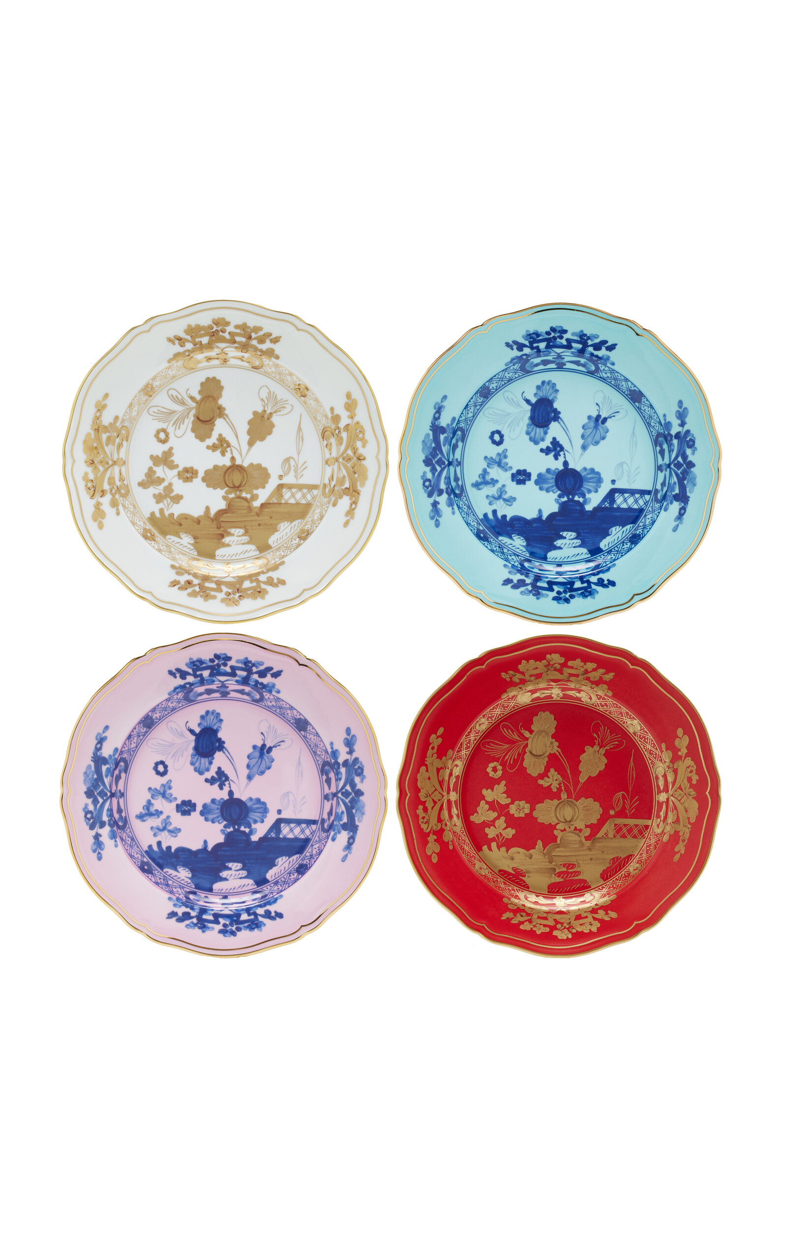 Ginori 1735 Porcelain Dessert Plate Set In Multi