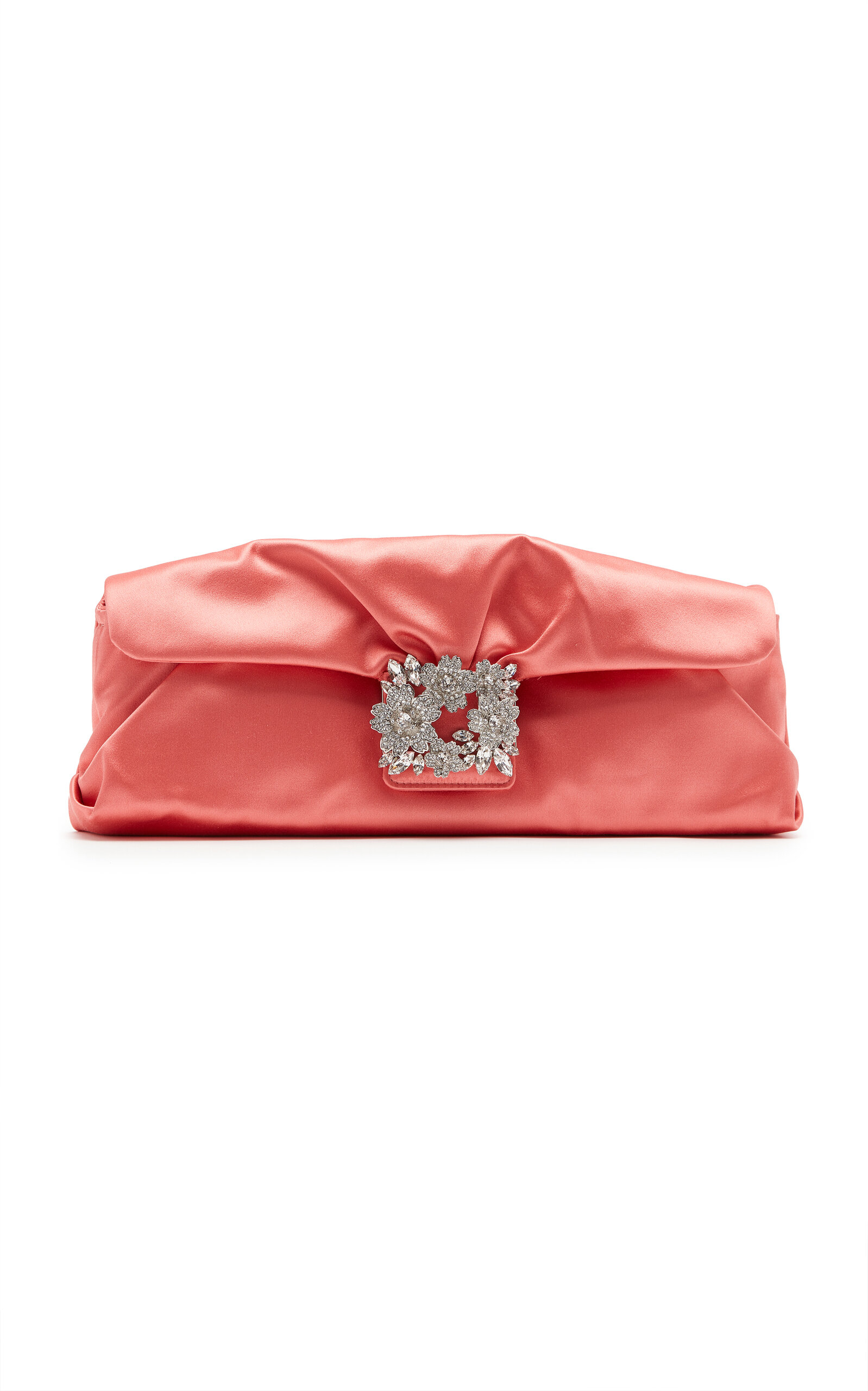 Bouquet Strass-Embellished Satin Clutch