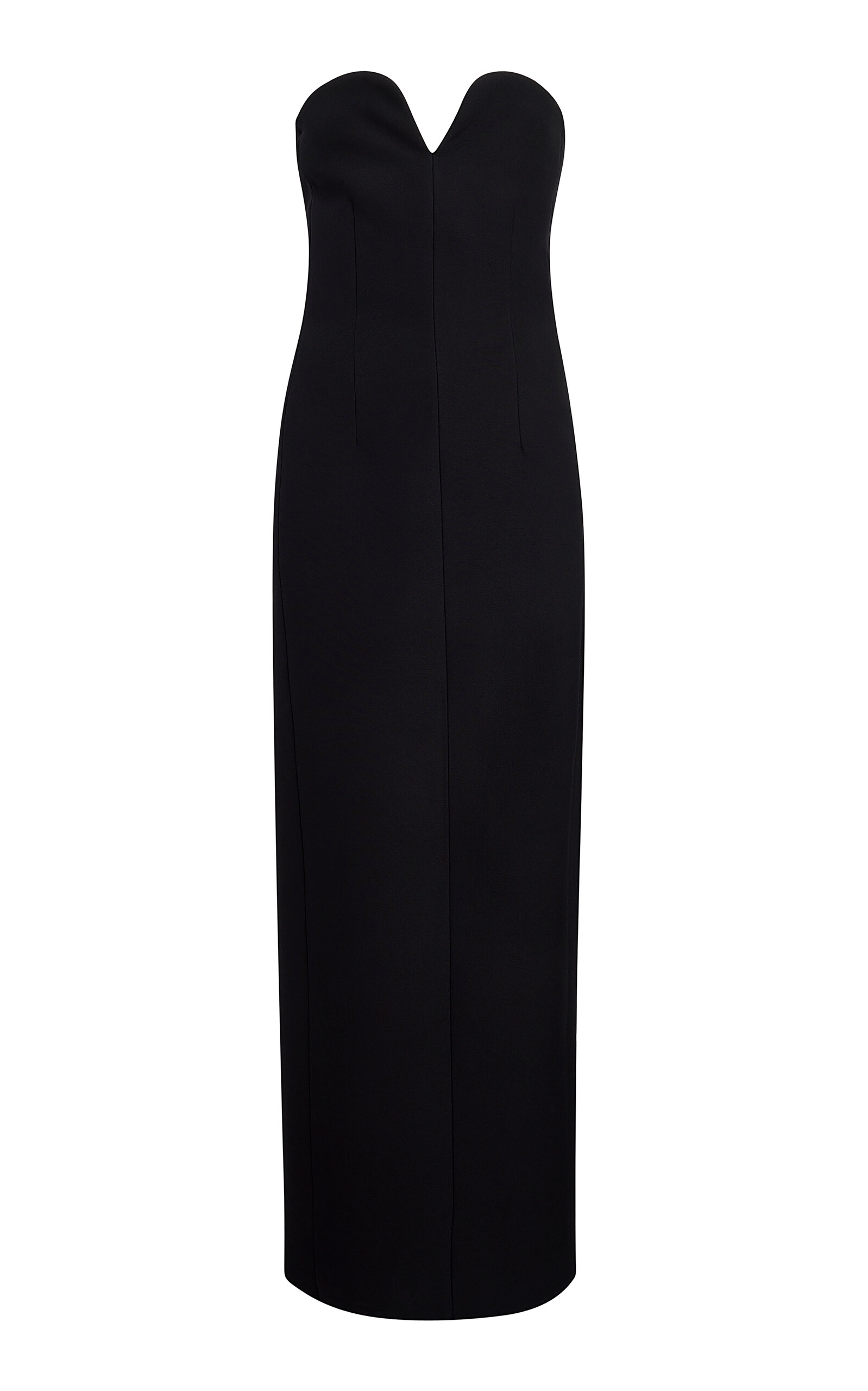 Khaite Yao Strapless Crepe Maxi Dress