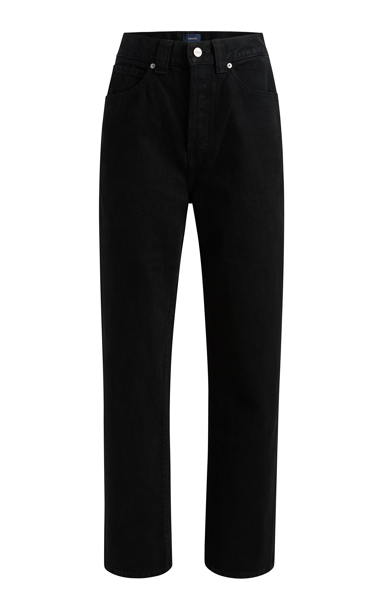 Khaite Dark Grey Cotton Denim Jeans In Black
