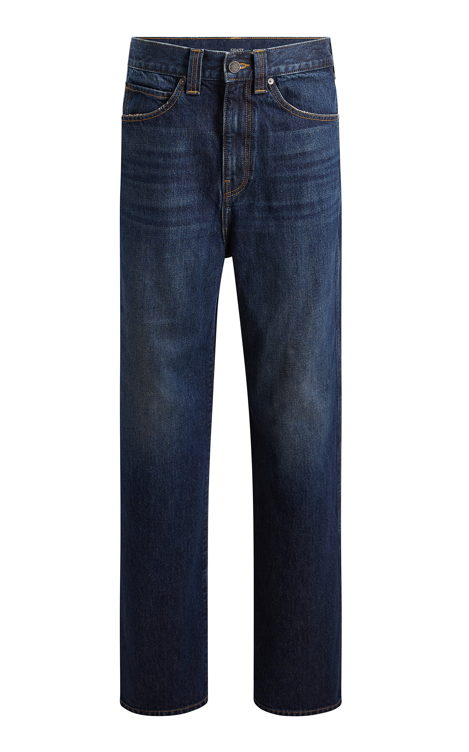 Khaite Bonnie Rigid High-Rise Straight-Leg Jeans - Dark Wash