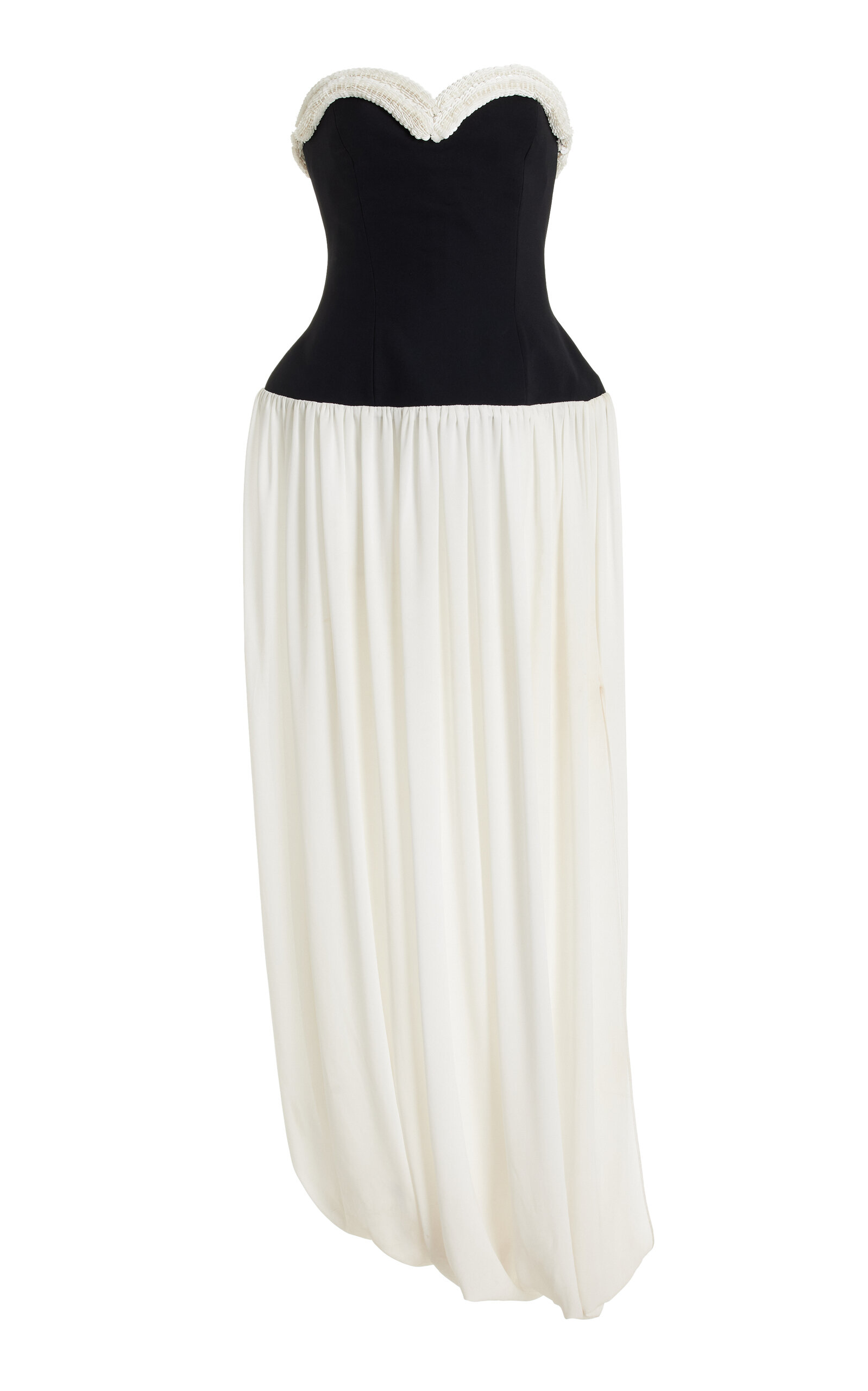 SIMKHAI Augusta Two-Tone Bustier Midi Dress - Black/white - Women's Clothing