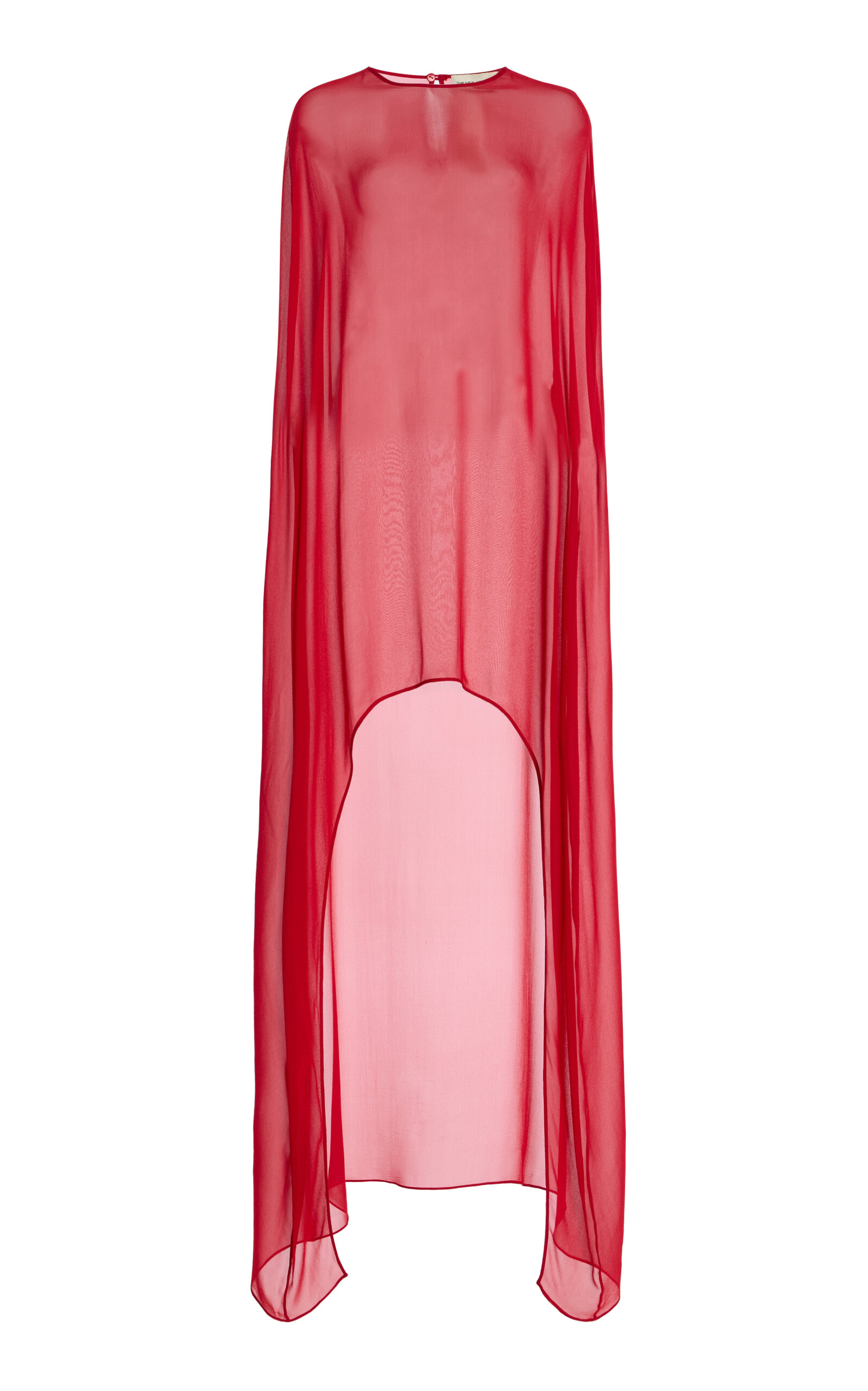 THE NEW ARRIVALS ILKYAZ OZEL SHIVA SILK-CHIFFON CAPE TOP