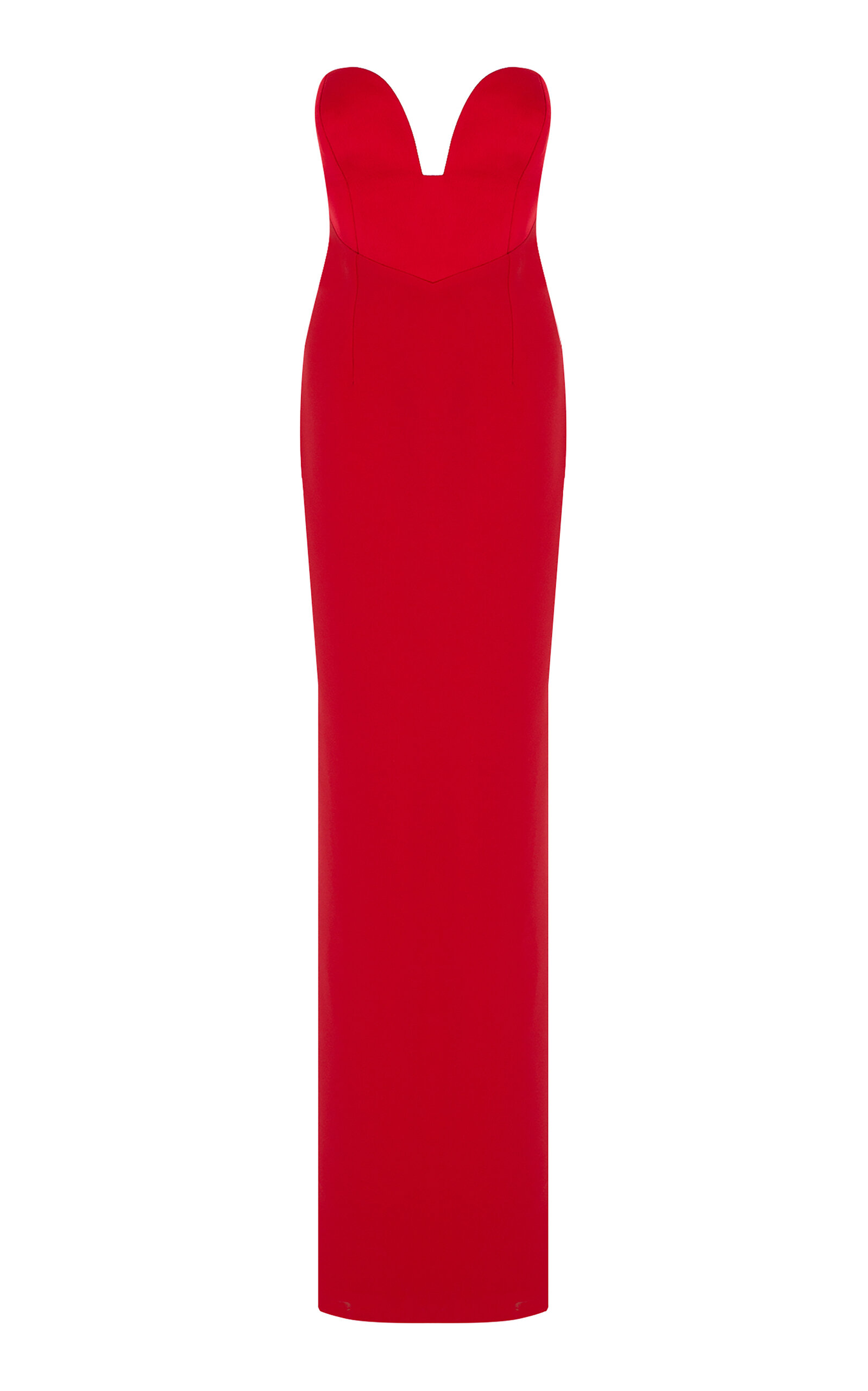 The New Arrivals Ilkyaz Ozel Vera Bow-detailed Satin Maxi Dress In Red