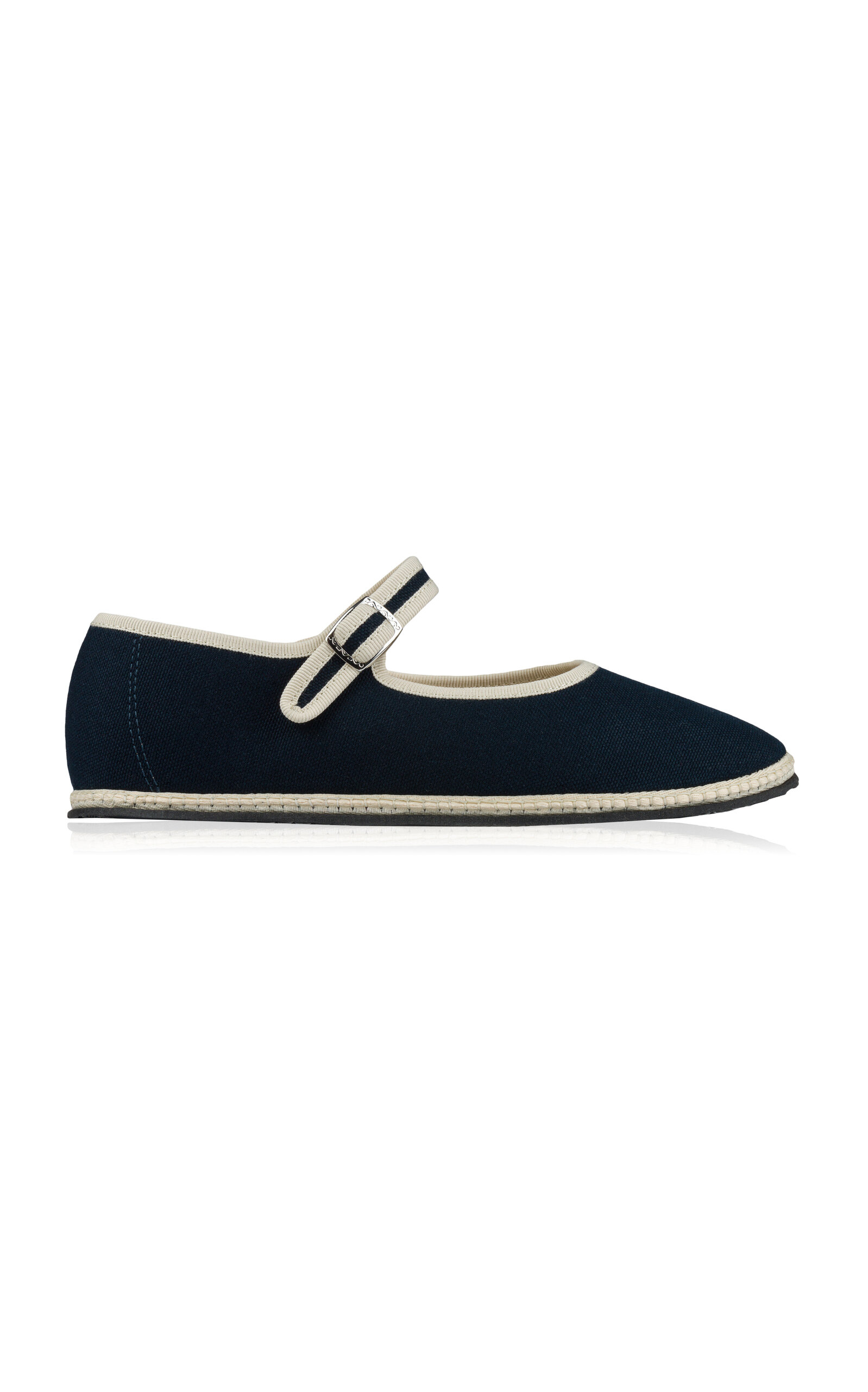 Vibi Venezia Canvas Mary Jane Flats In Navy