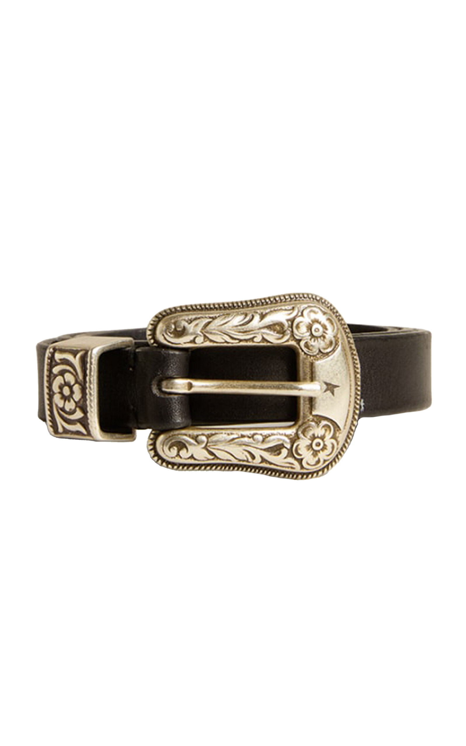 Golden Goose Black Embellished Buckle Belt In Black