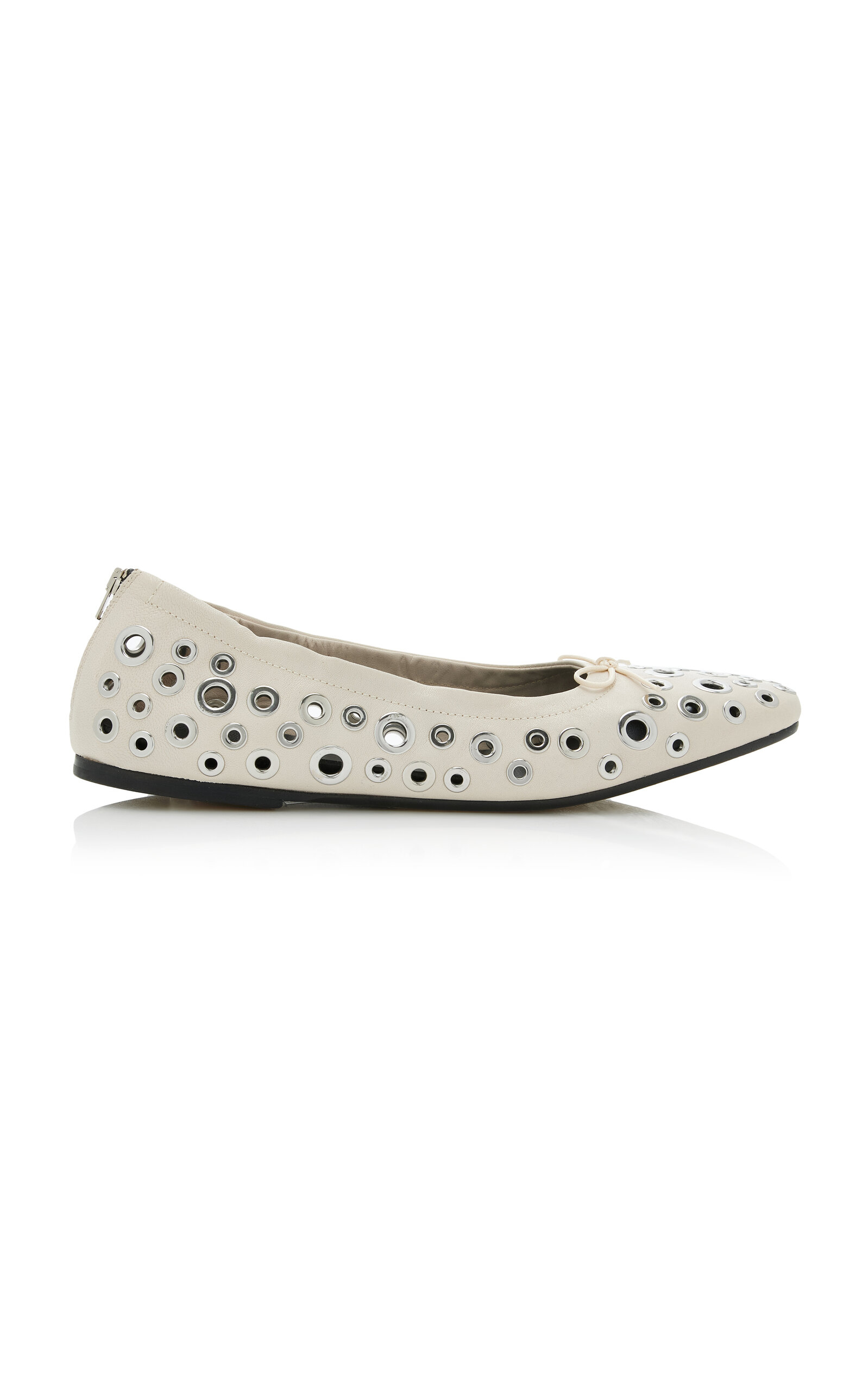 Golden Goose Amy Eyelet-Embellished Leather Ballet Flats - Moda Operandi