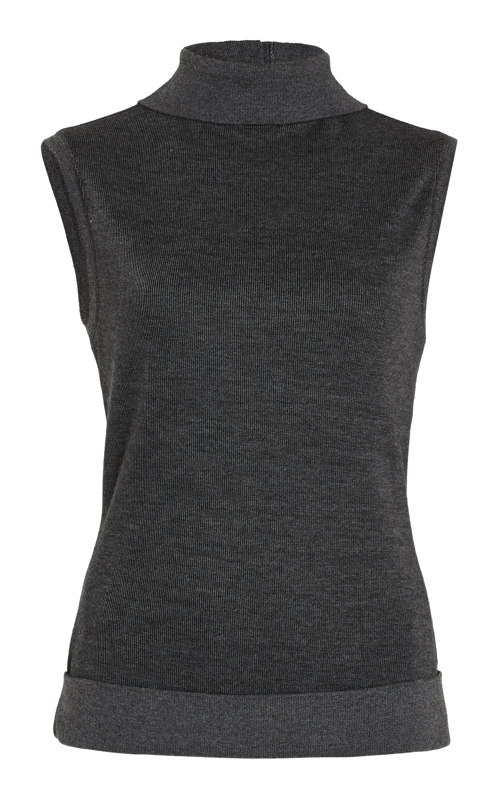 Proenza Schouler White Label Sandrine Soufflé-Knit Sleeveless Top - Grey - XS