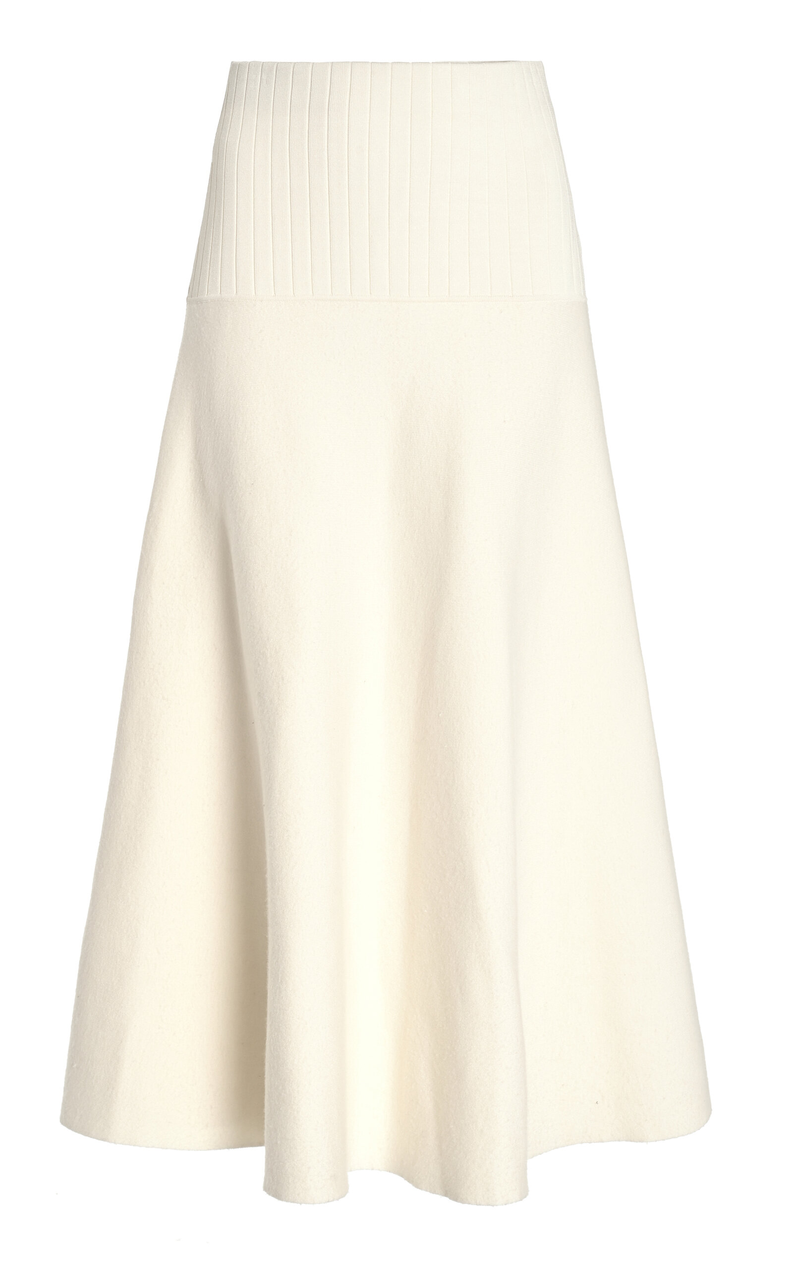 Proenza Schouler White Label Katalina Soufflé-Knit Midi Skirt - Ivory - XS