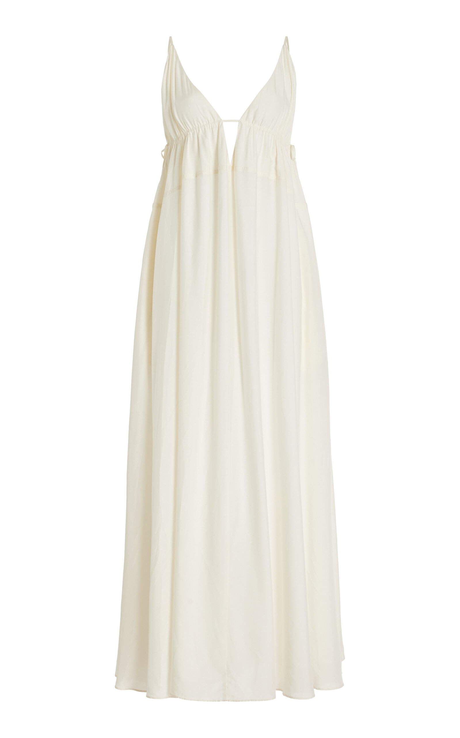 SIMKHAI Josephine Crepe Maxi Dress - White