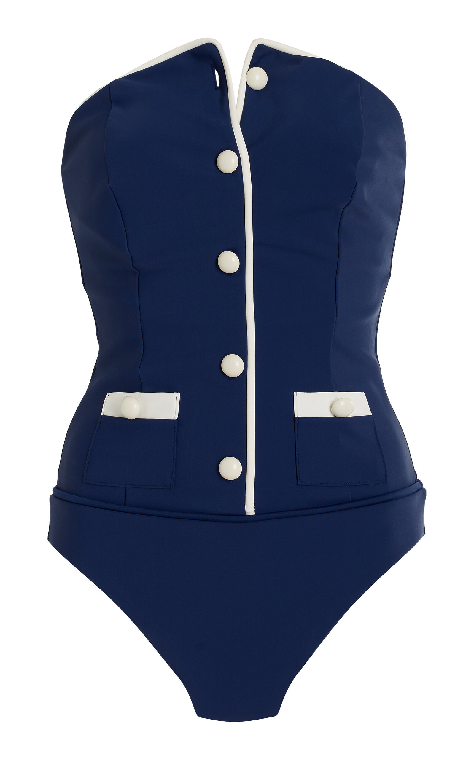 SIMKHAI Scout Bustier Swimsuit - Blue