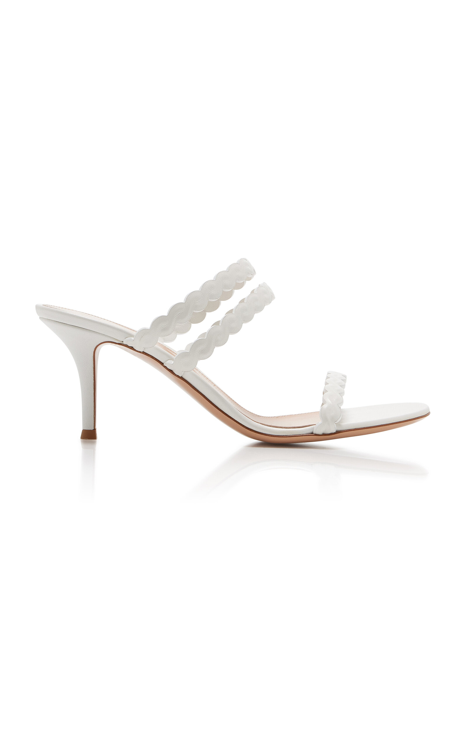Gianvito Rossi Leather Sandals In White