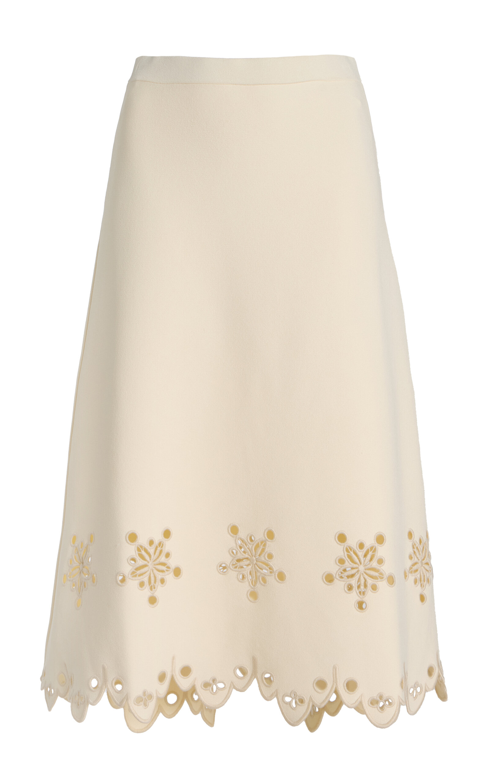 ALTUZARRA MELLY EMBROIDERED KNIT MIDI SKIRT 