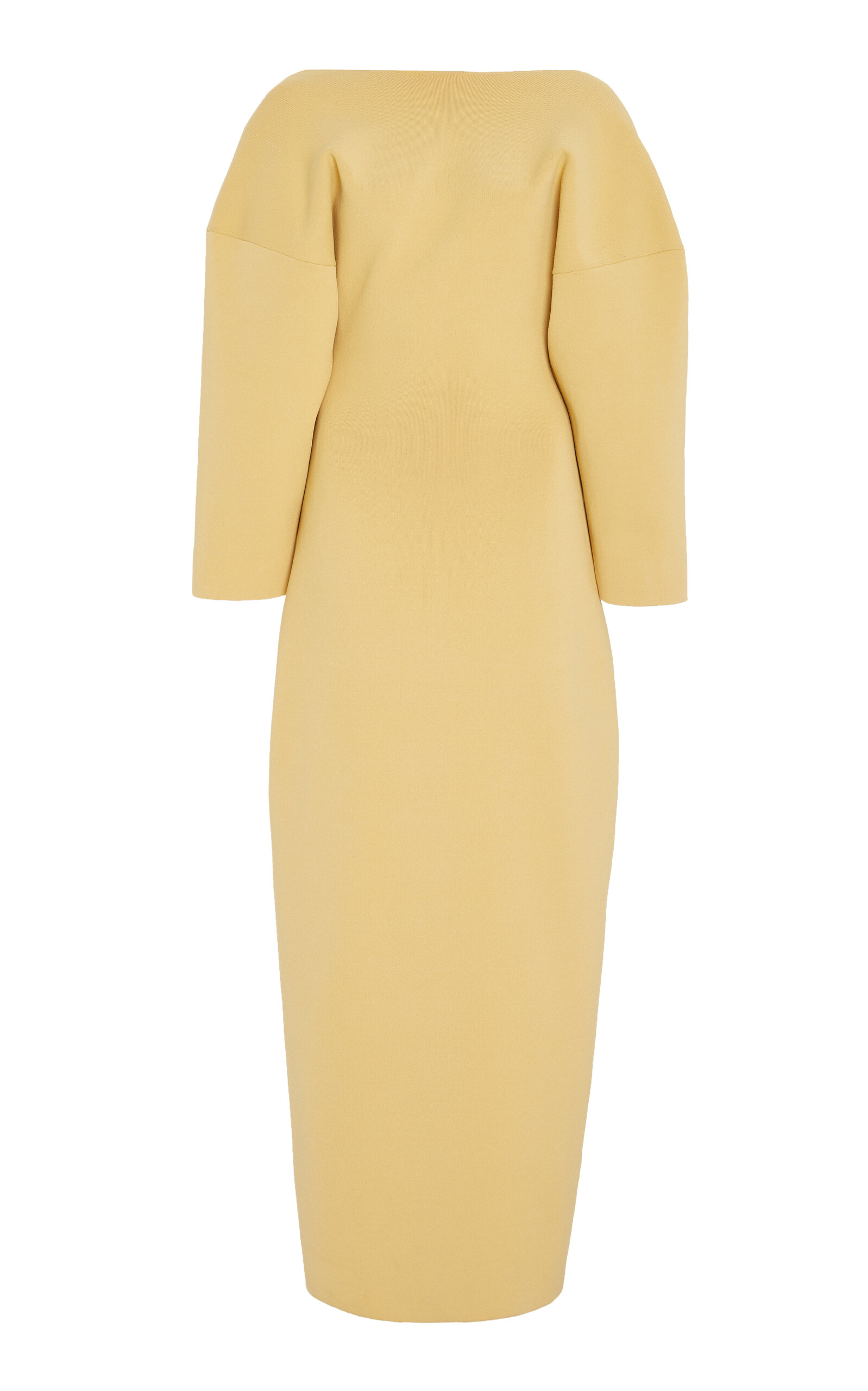 Altuzarra Etta Off-the-shoulder Knit Maxi Dress In Yellow