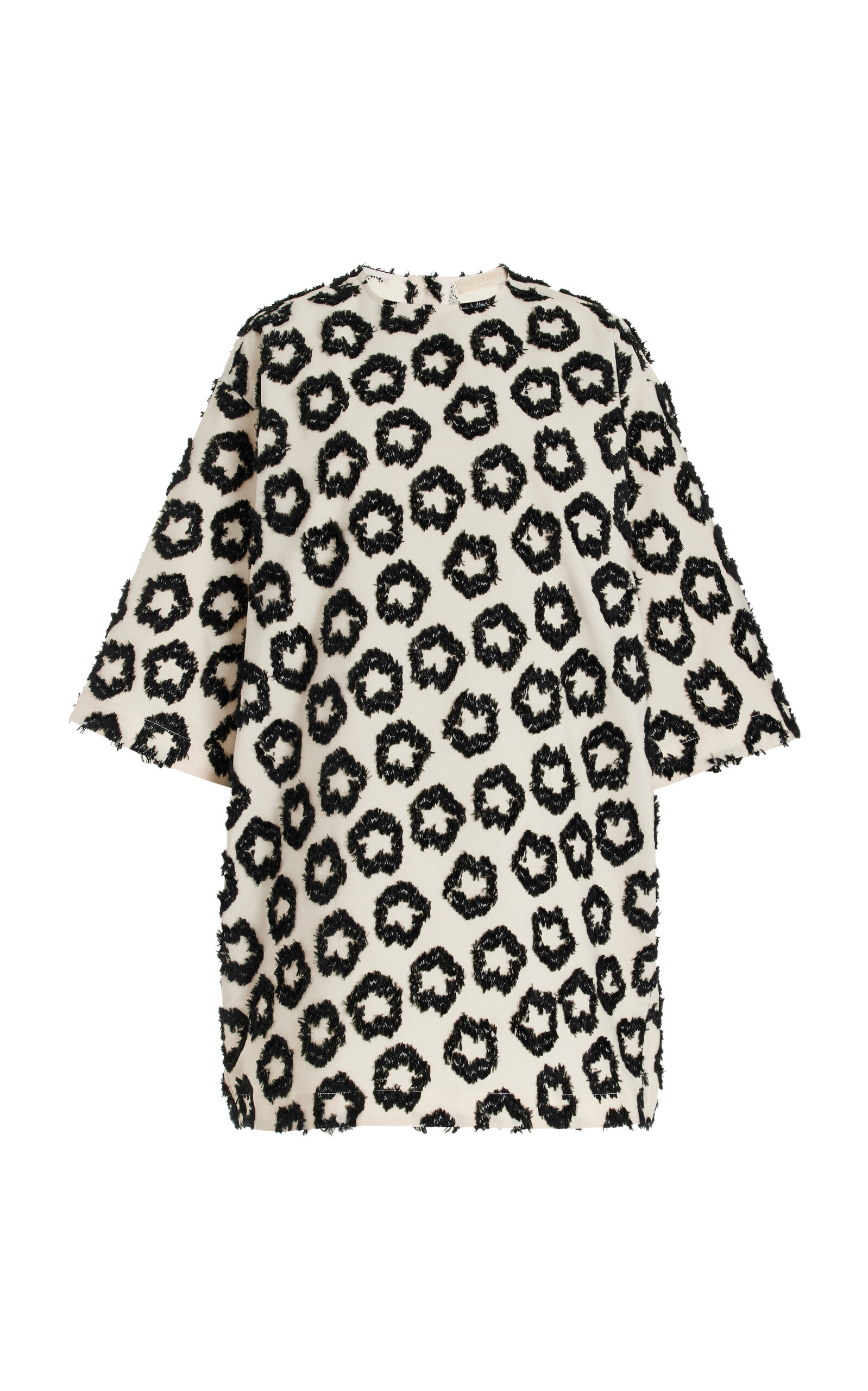 Ulla Johnson Remy Fil Coupe Taffeta Tunic Top In Black,white