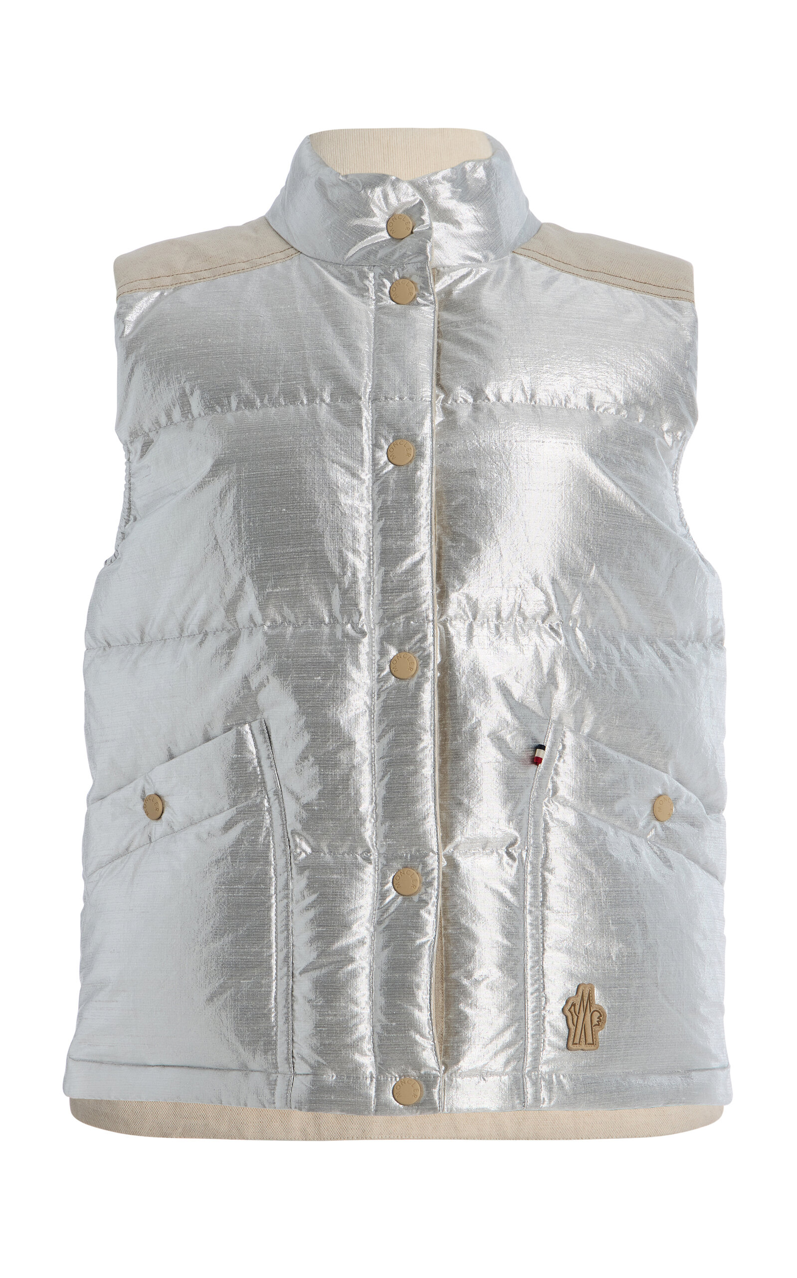 Moncler Grenoble Pinchot Lamé Down Vest - Women's Clothing