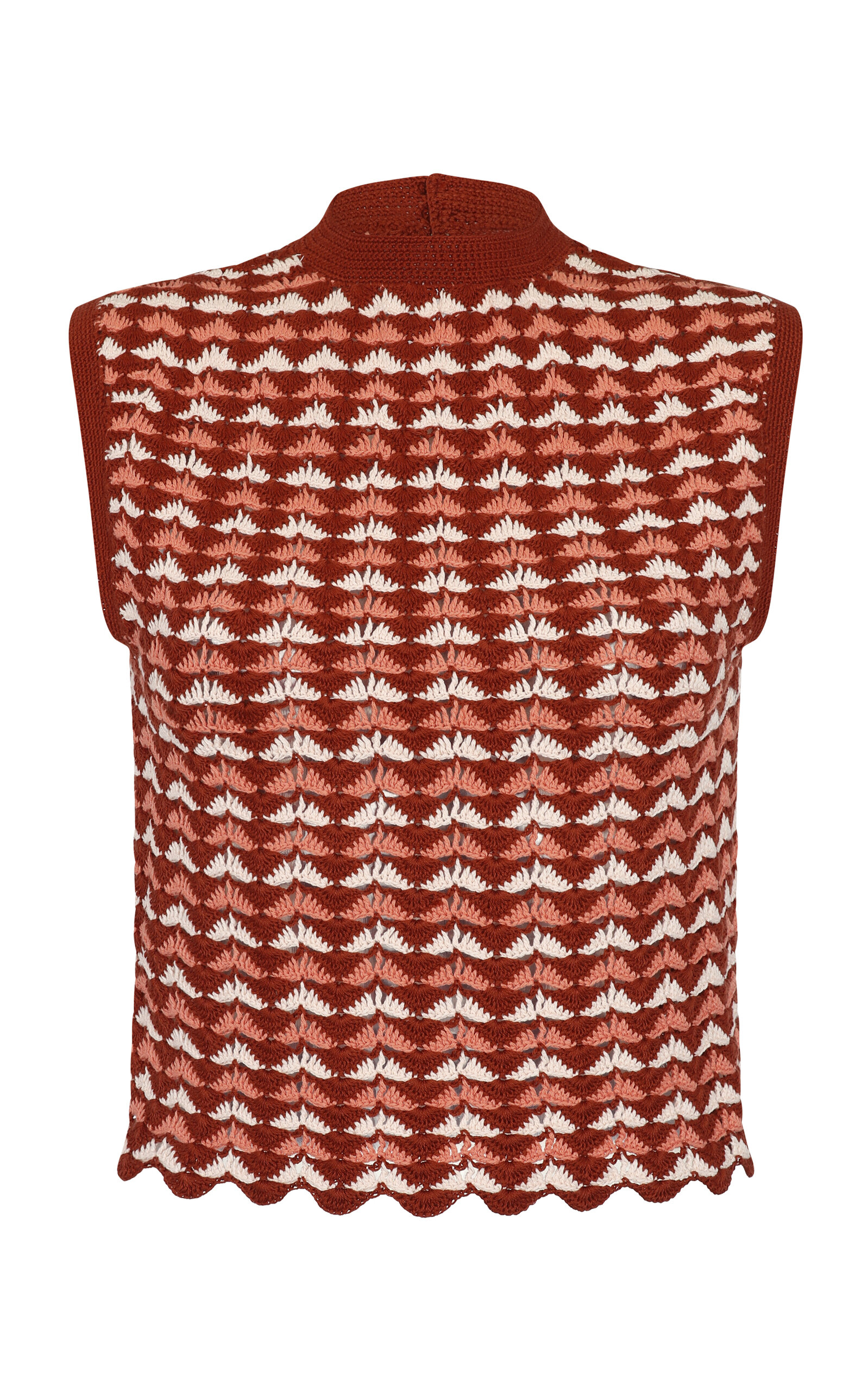 ESCVDO Exclusive Motupe Crocheted Cotton Top - Brown - Men's Clothing