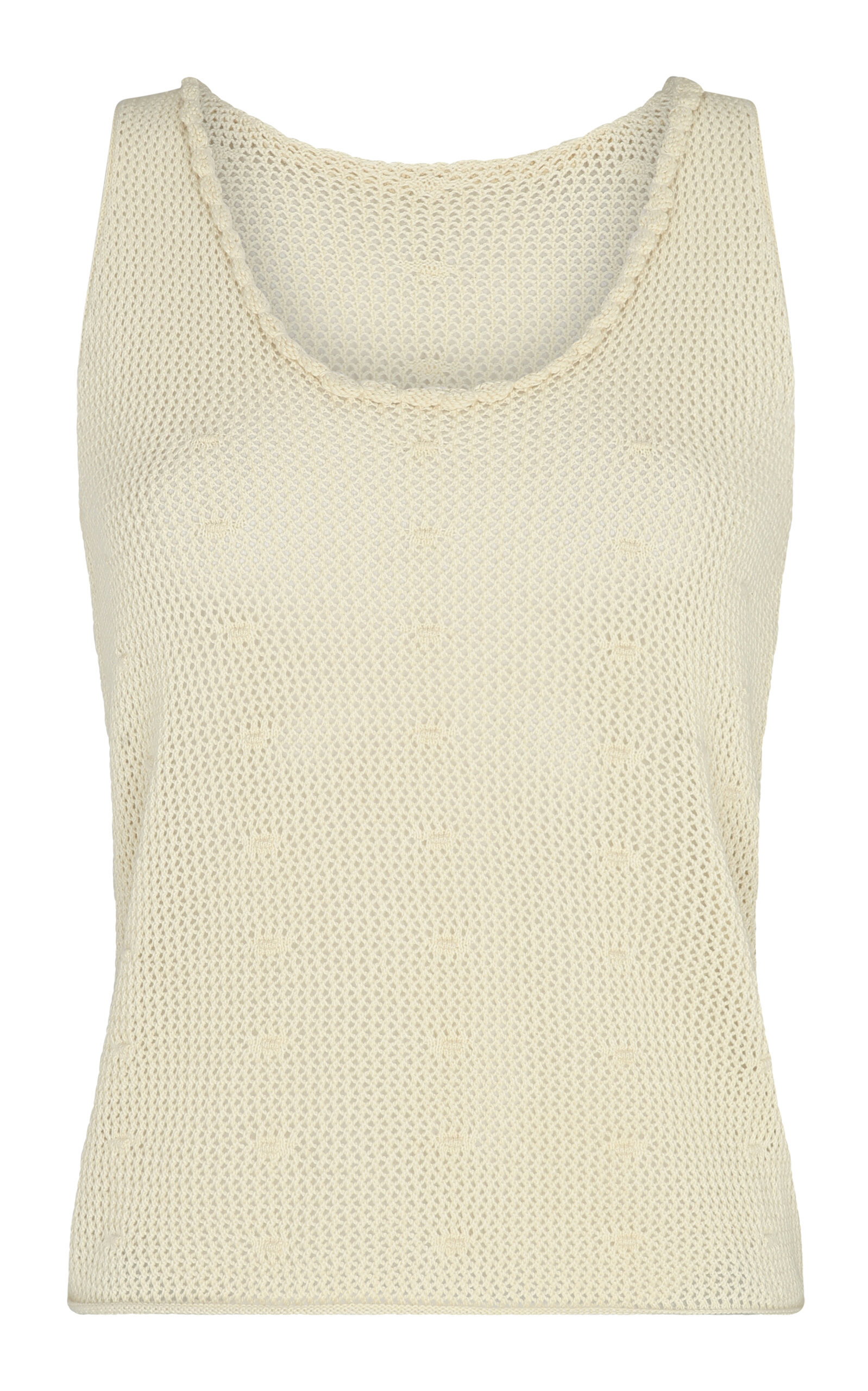 ESCVDO Ofrenda Cotton Knit Tank Top - White