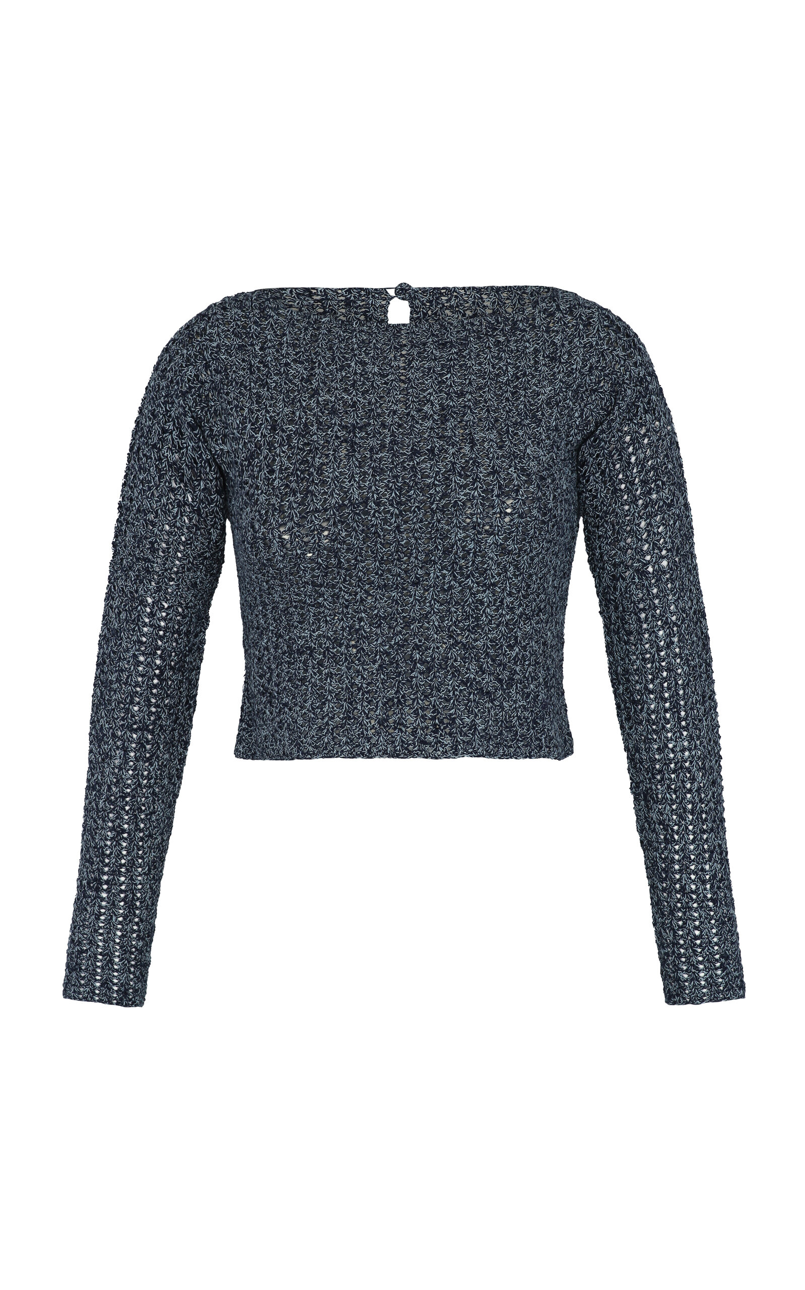 ESCVDO Manabi Cotton Boatneck Top - Blue