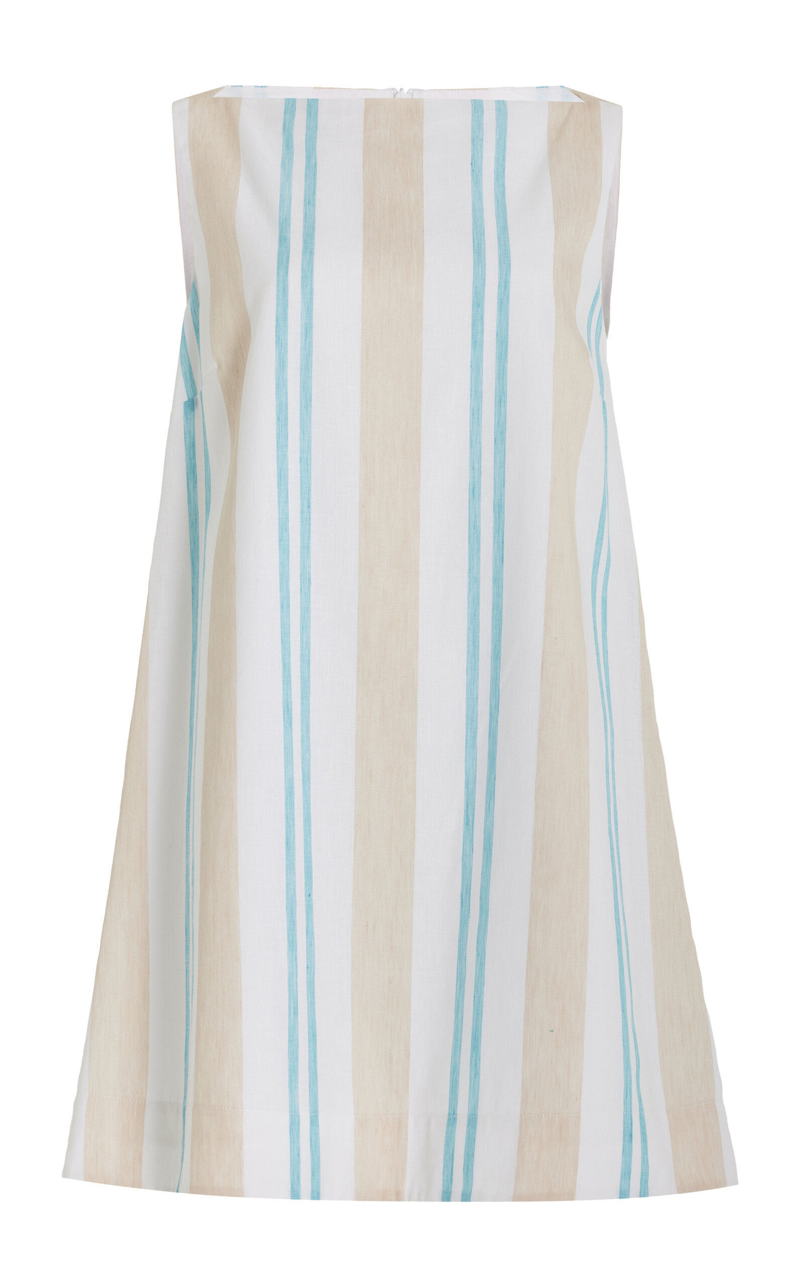 BONDI BORN Arezzo Organic Linen-Cotton Mini Dress - Stripe