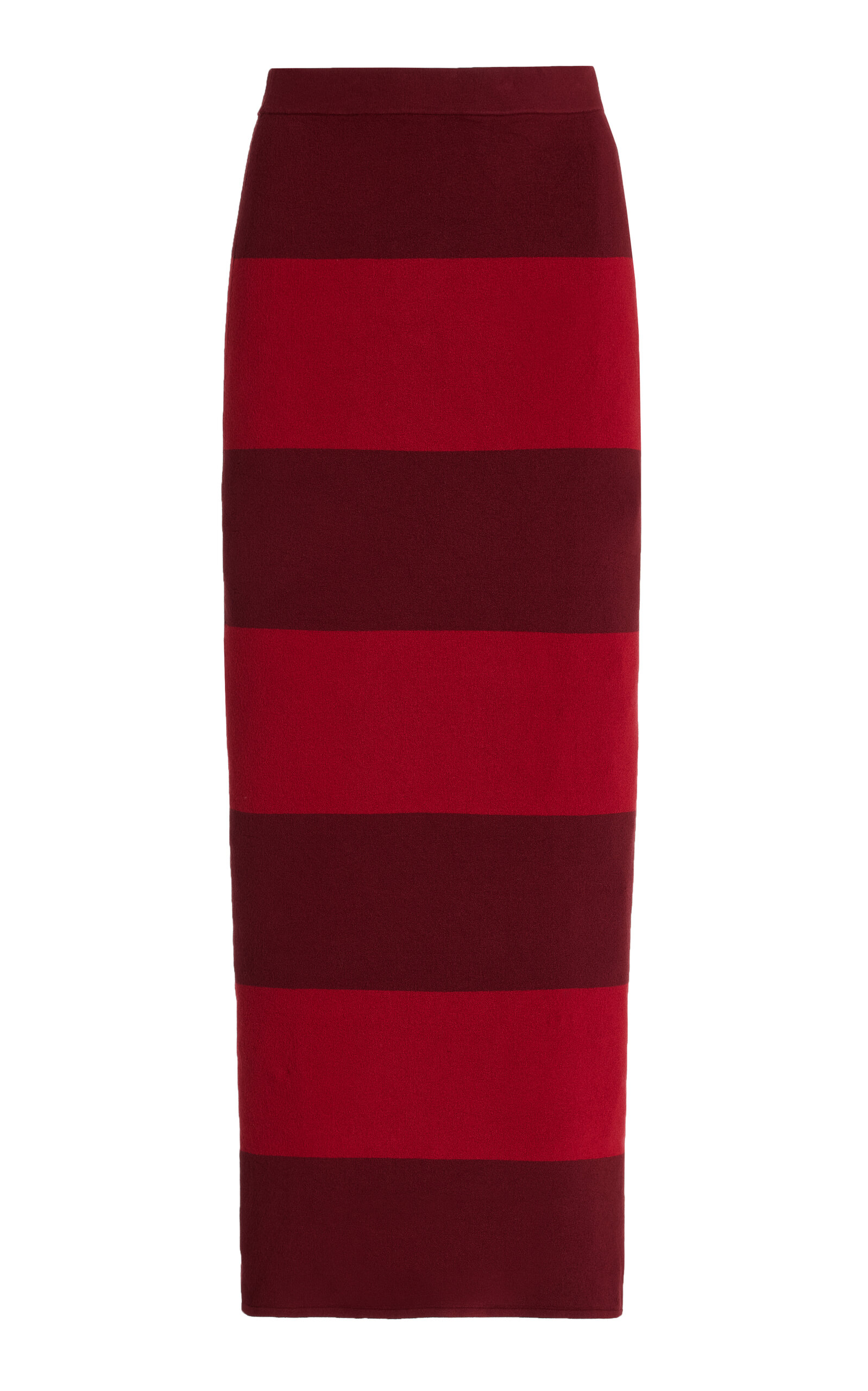 Posse Exclusive Theo Striped Knit Maxi Skirt - Red - XL