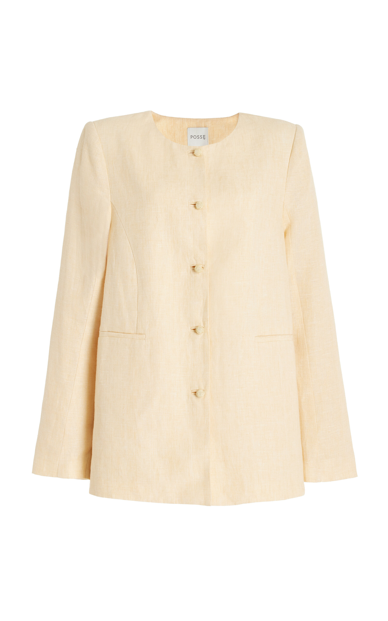 Posse Rio Linen Shift Jacket - Yellow - XL - Women's Clothing
