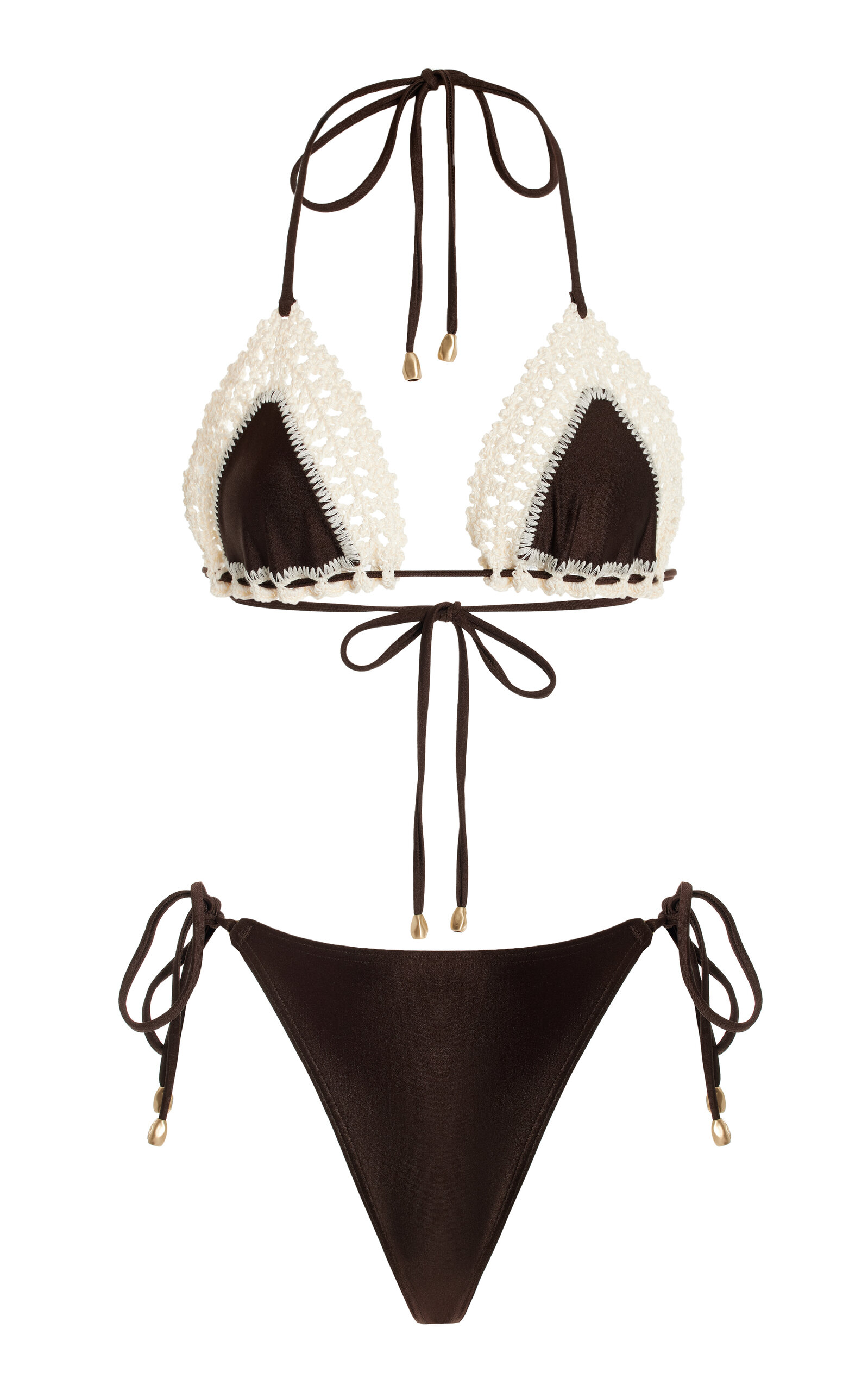 Zimmermann Acacia Crocheted Bikini - Brown