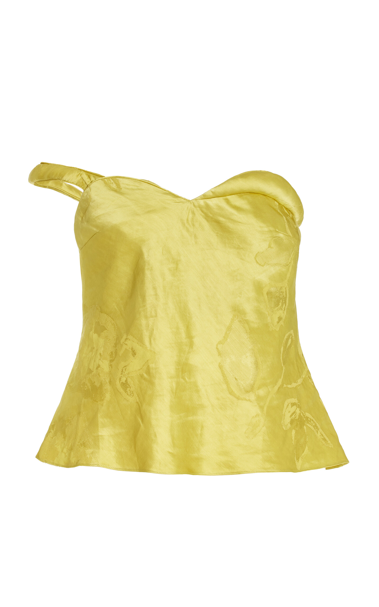 Rosie Assoulin Banana Split Off-the-shoulder Top In Yellow