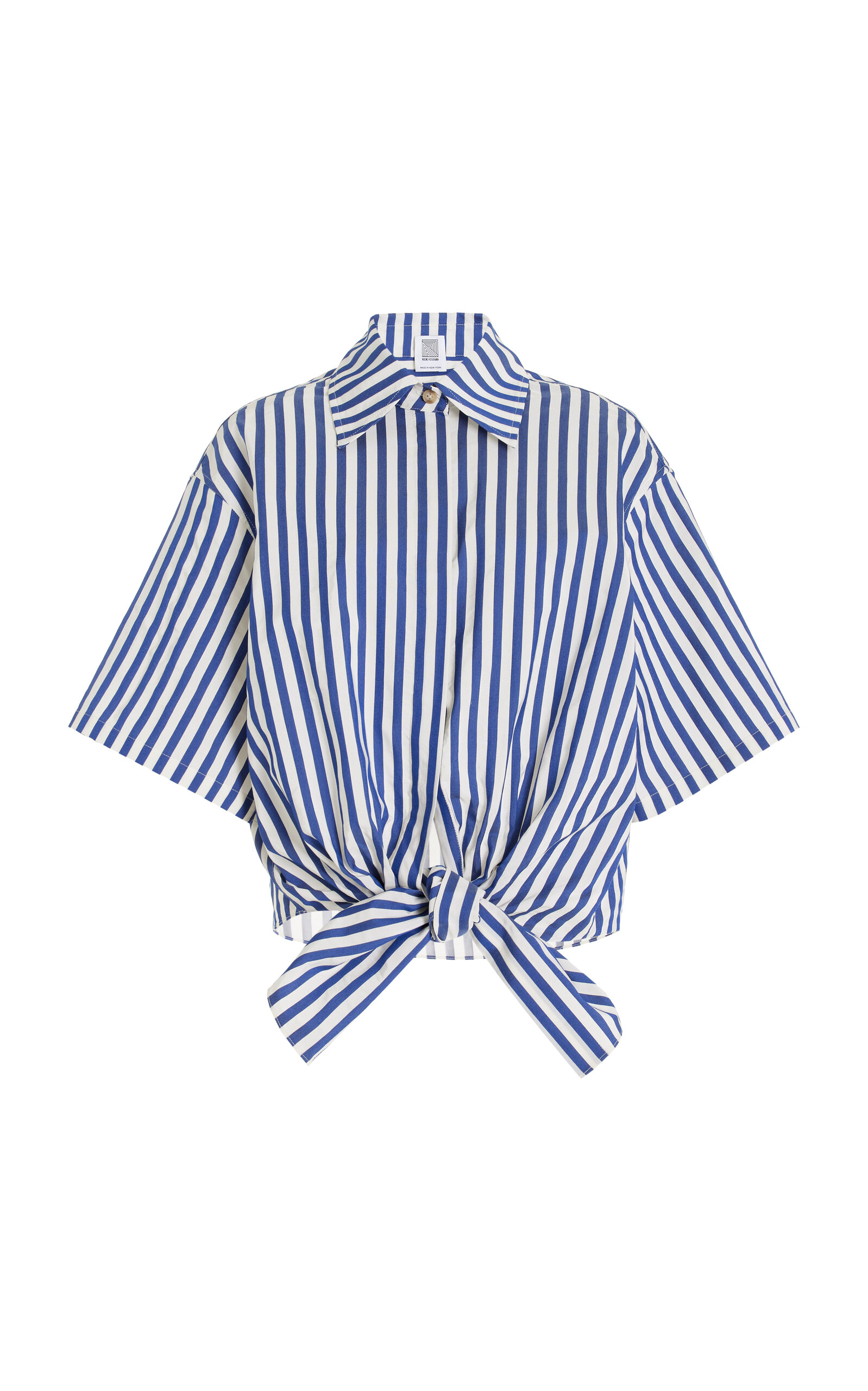 Rosie Assoulin Tie Me Up; Tie Me Striped Button-Down Shirt - Stripe