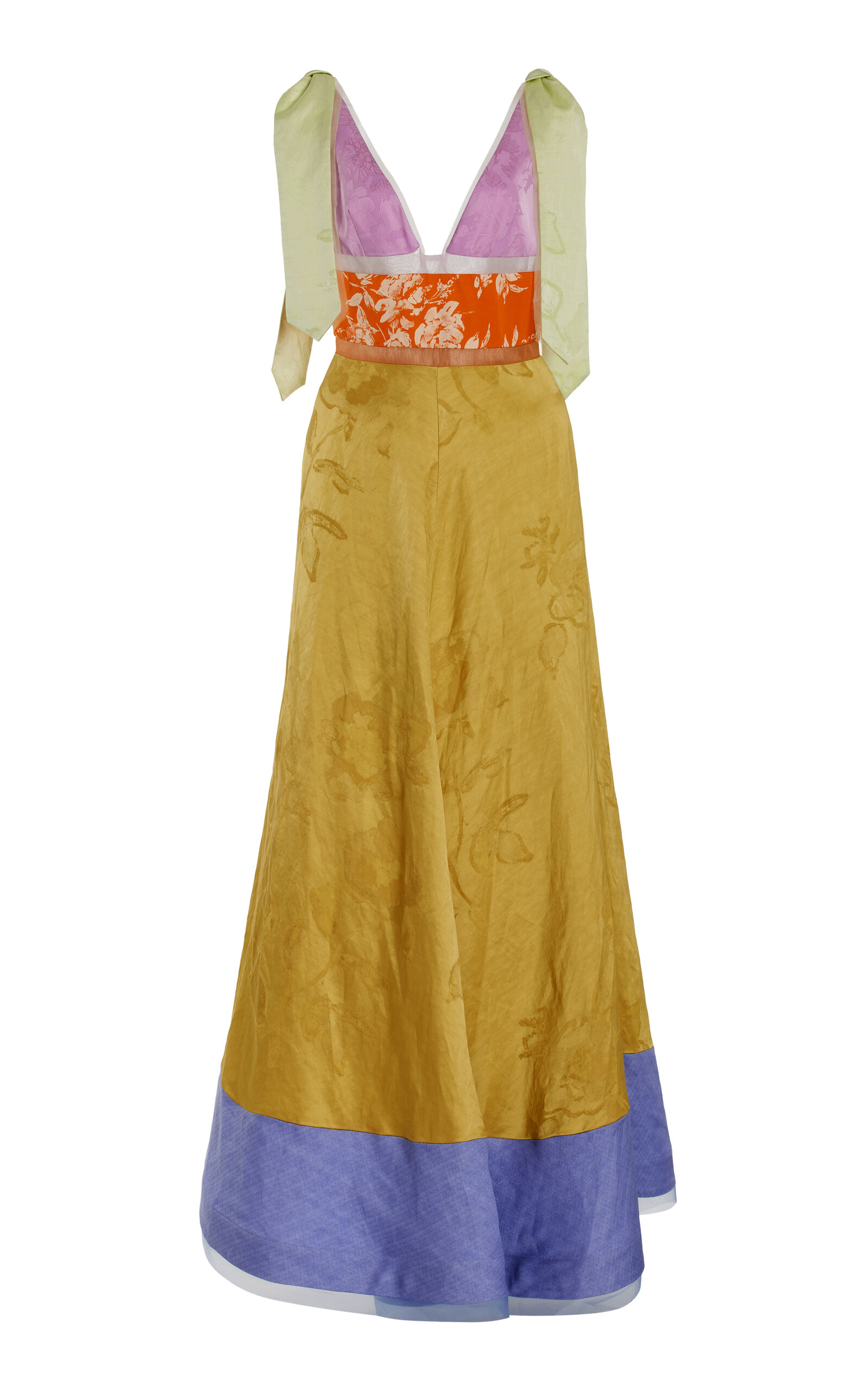 ROSIE ASSOULIN TIE ANOTHER DAY PATCHWORK GOWN 