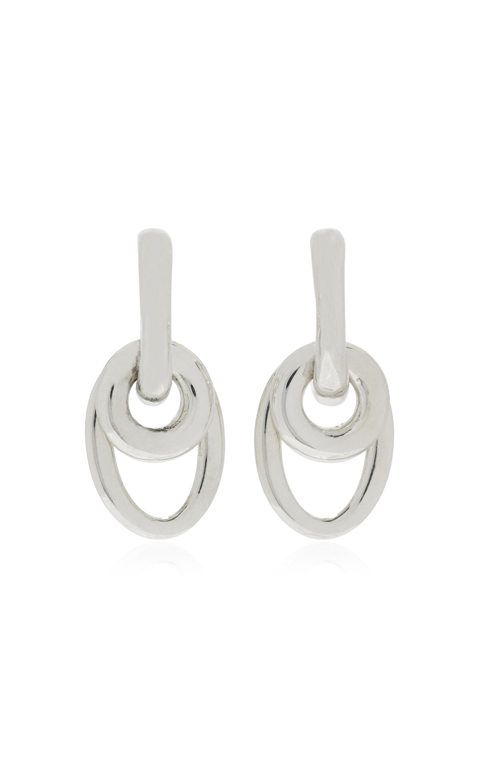 Ellipses Sterling Silver Hoop Earrings