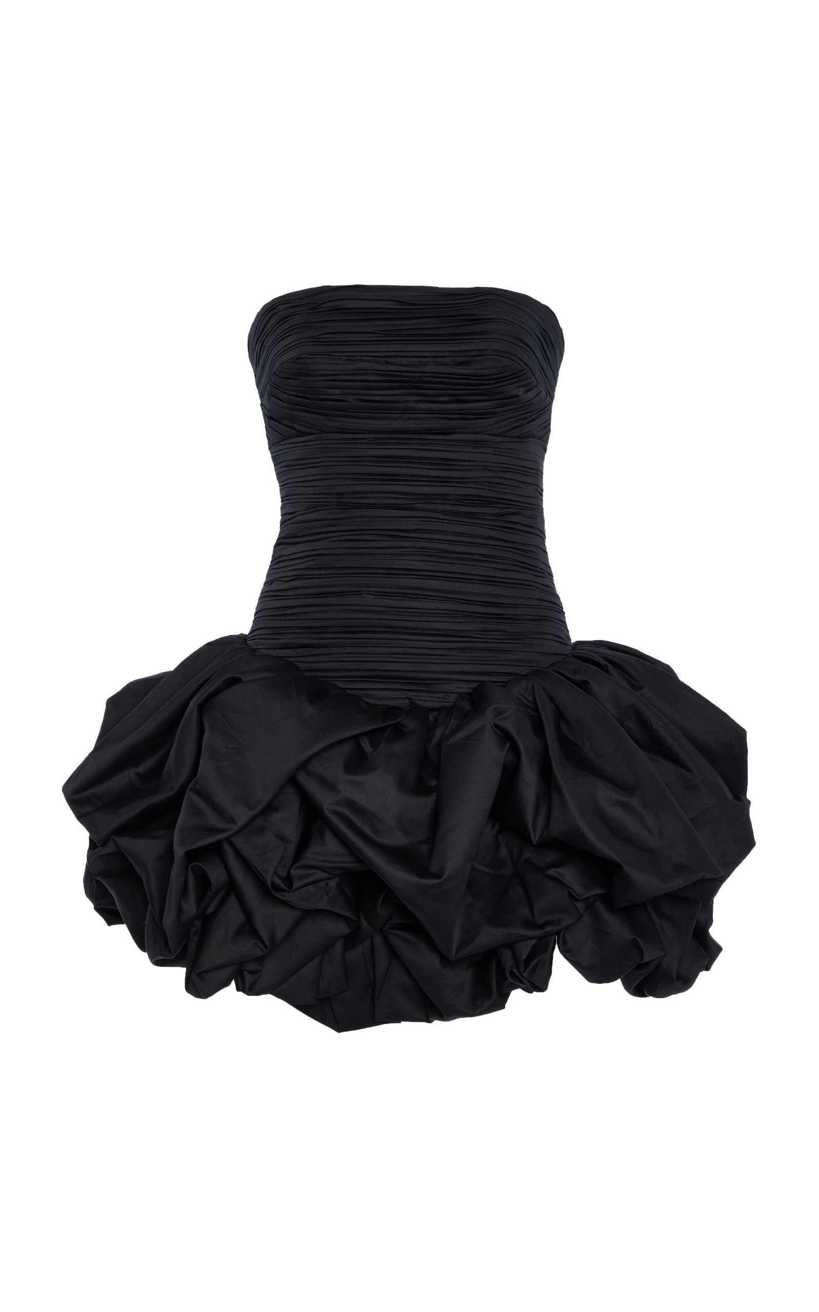 AJE VIOLETTE BUBBLE-HEM COTTON MINI DRESS