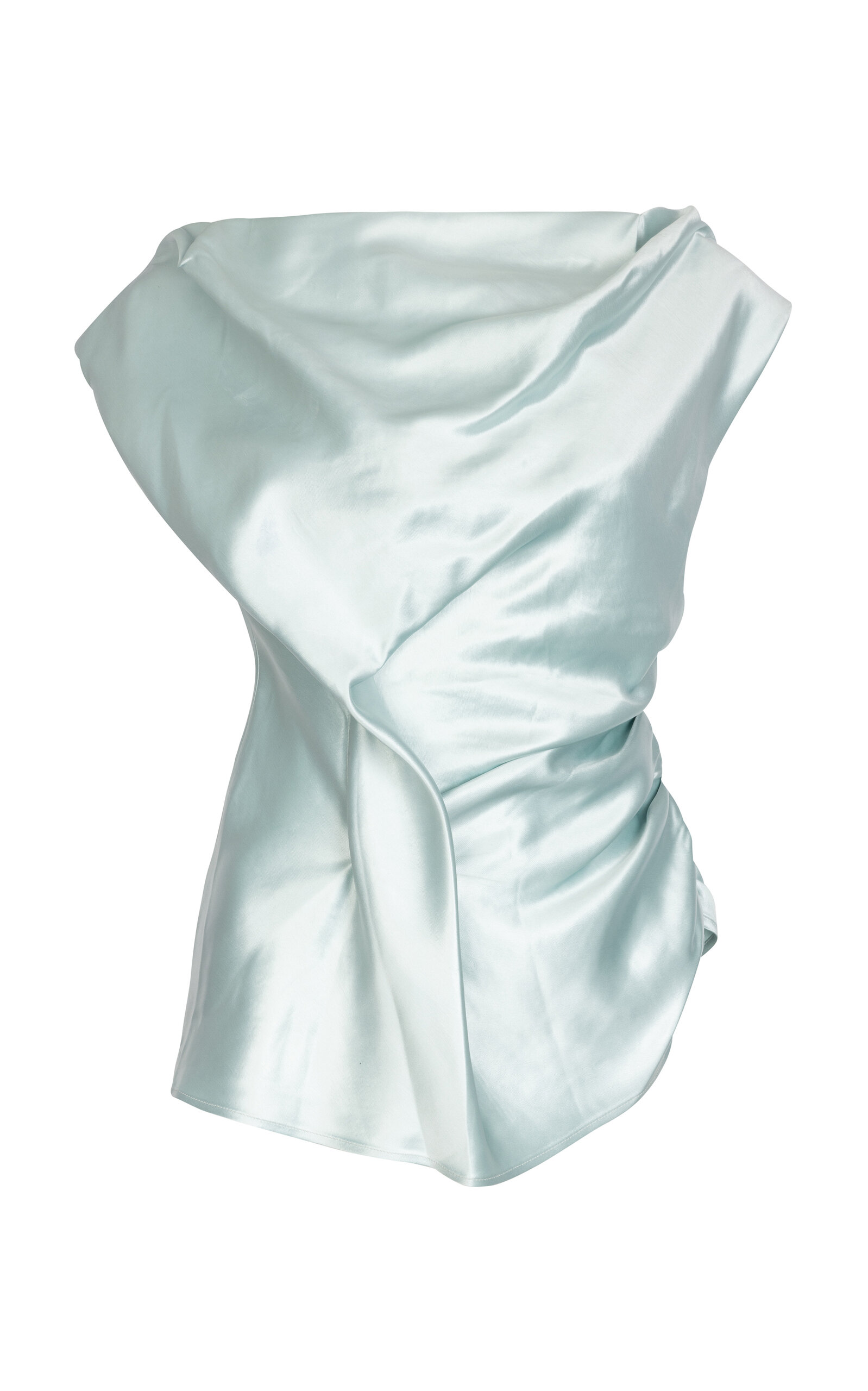 Paris Georgia Liquid Draped Top - Blue - XS