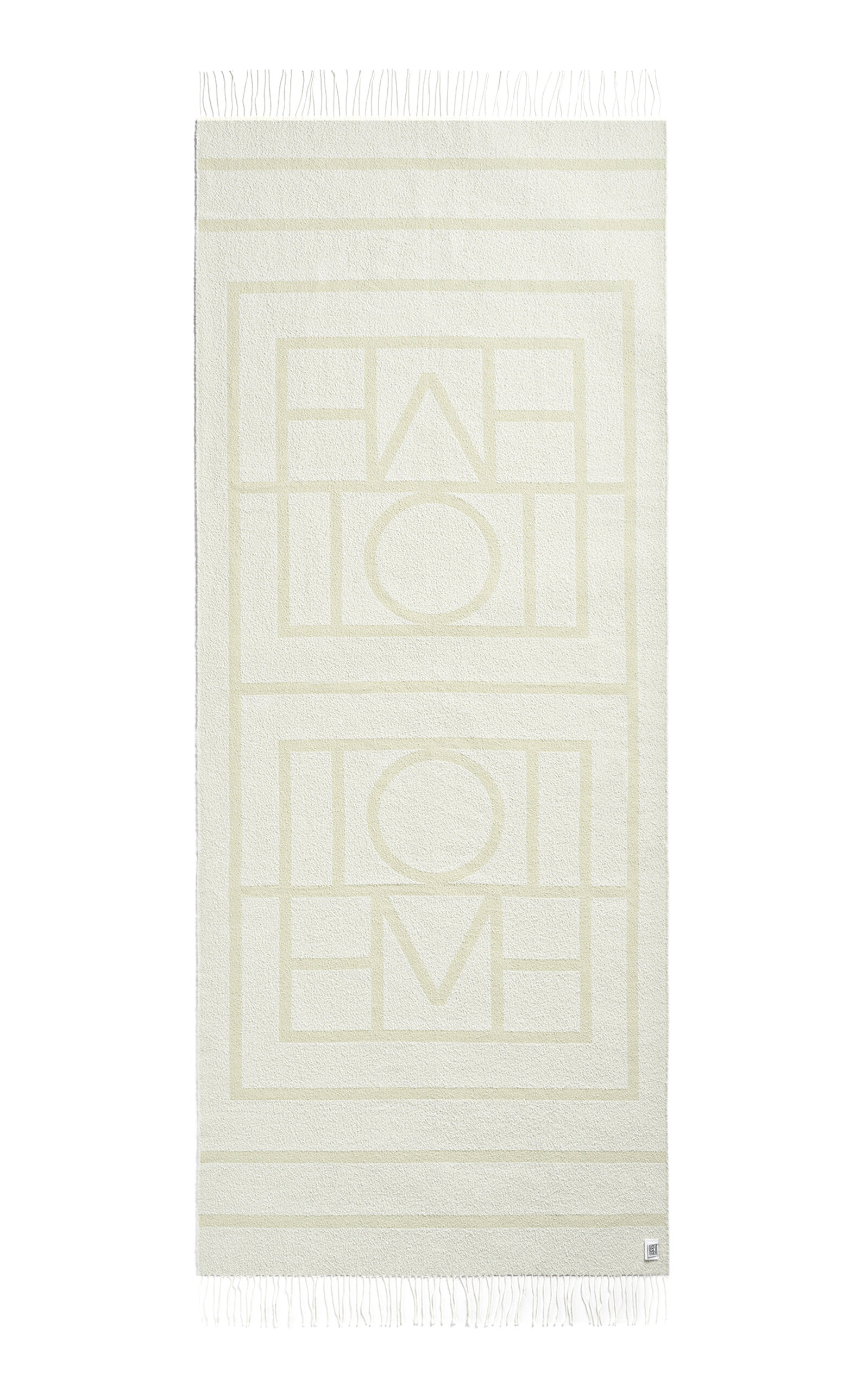 Totême Monogram Cotton-blend Jacquard Scarf In White