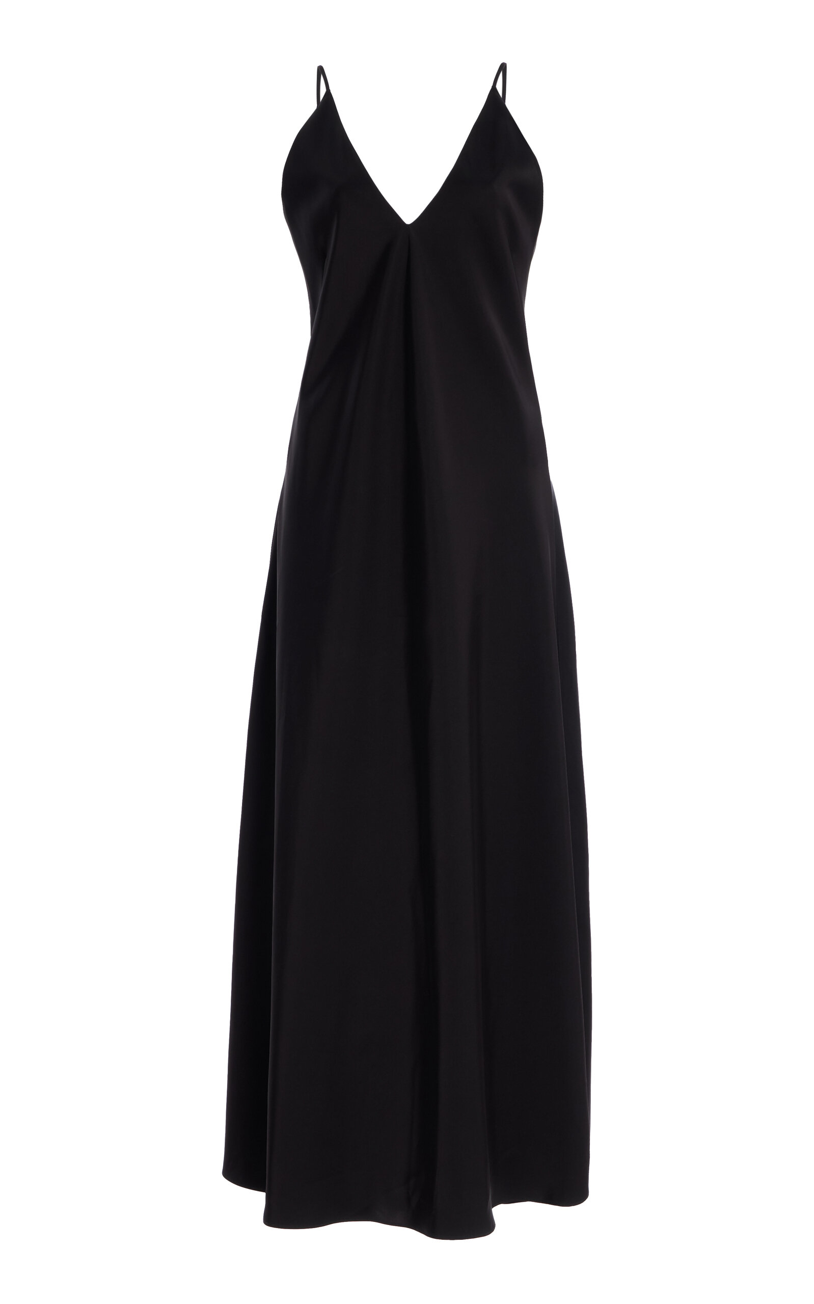 Leset Barb Open Back Satin Maxi Slip Dress
