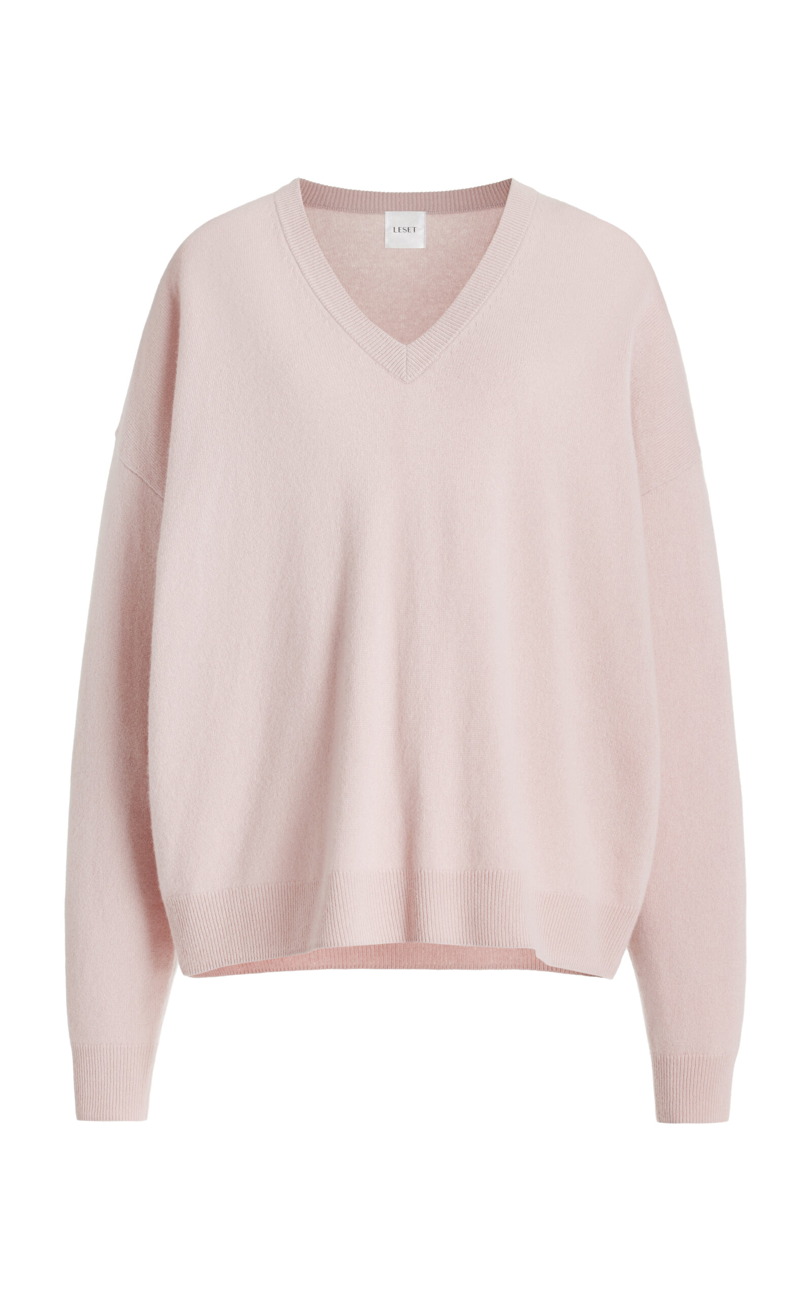 Shop Leset Zoe Wool-cashmere Top In Pink